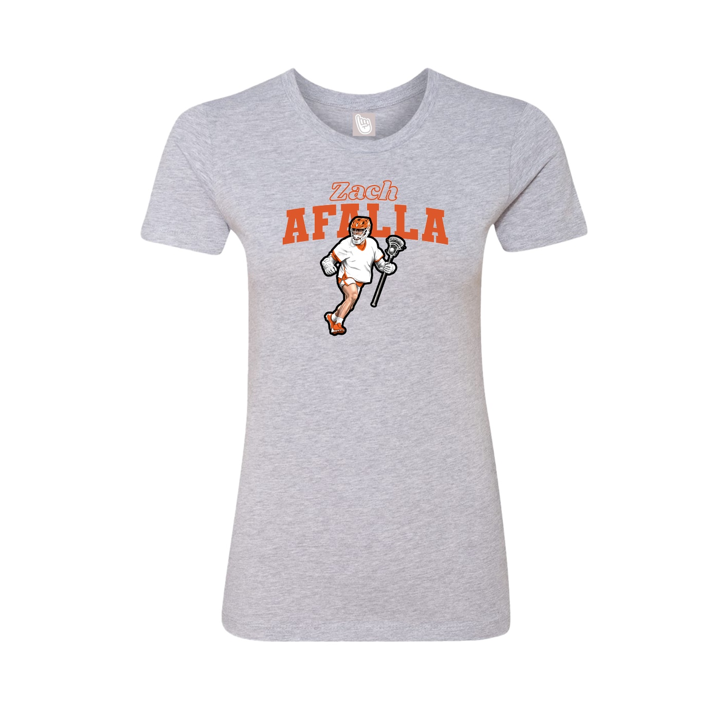 Fitted Women's Tee — Name Arch in Grey