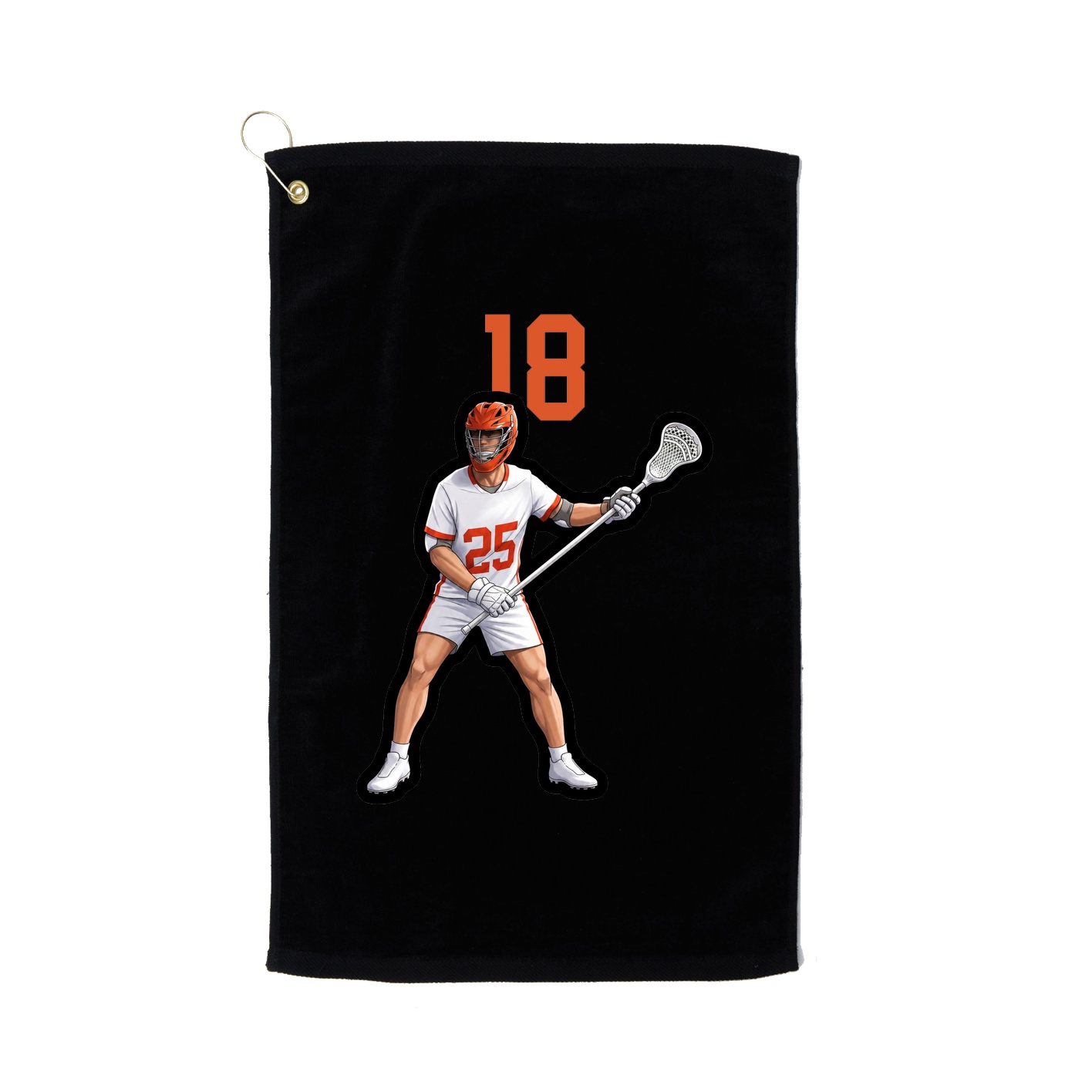 Golf Towel — Number Top in Black