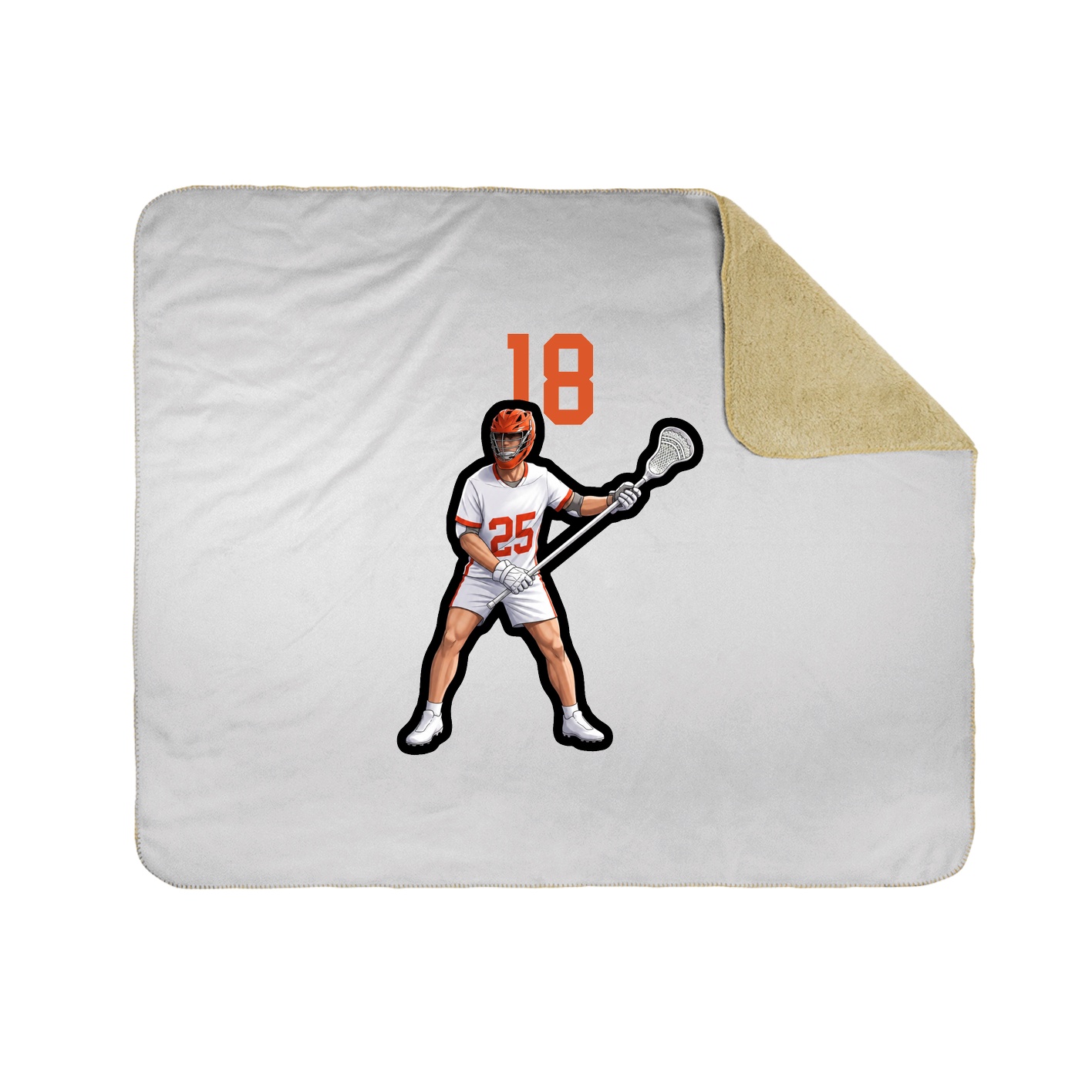 Throw Blanket — Number Top in White
