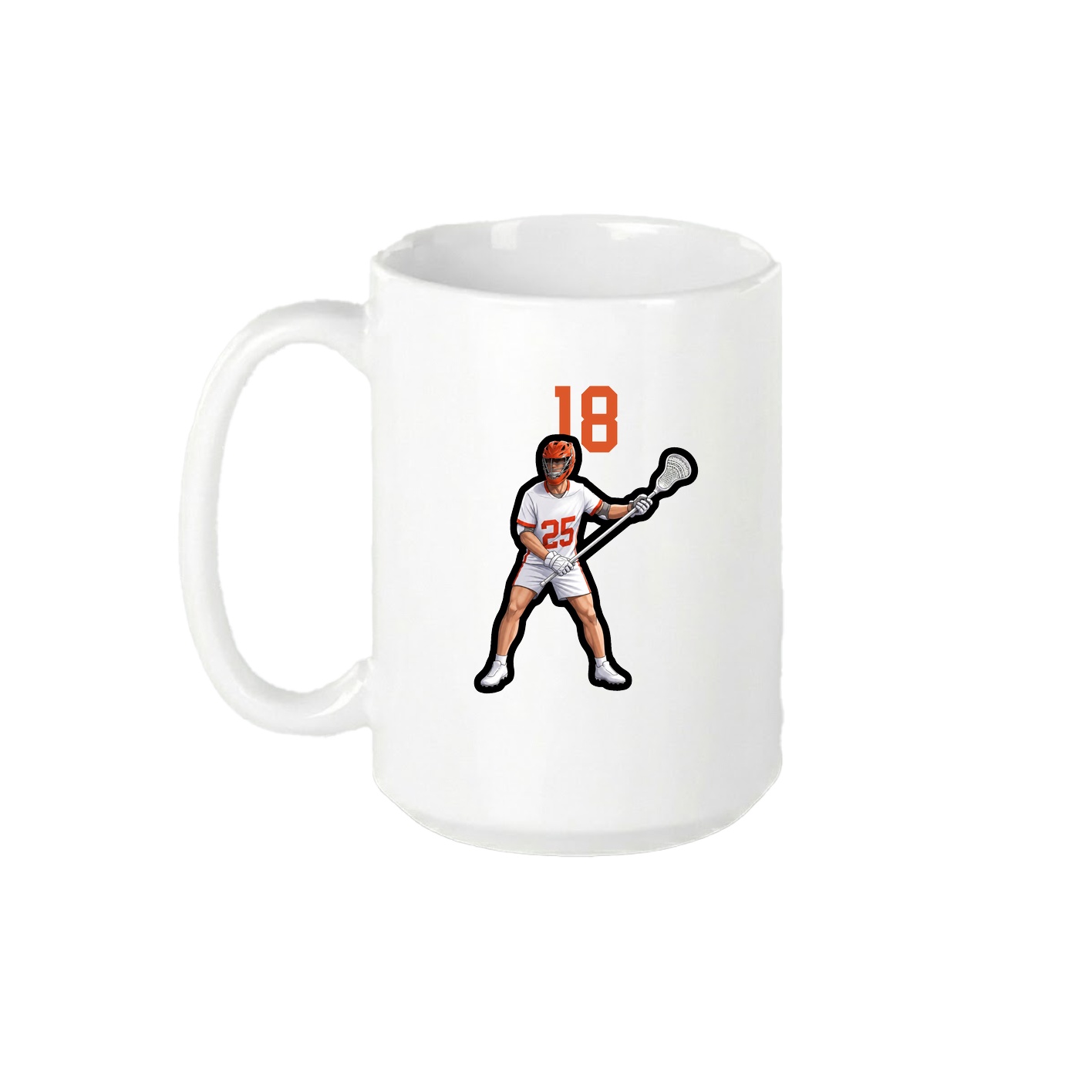 15oz Coffee Mug — Number Top in White