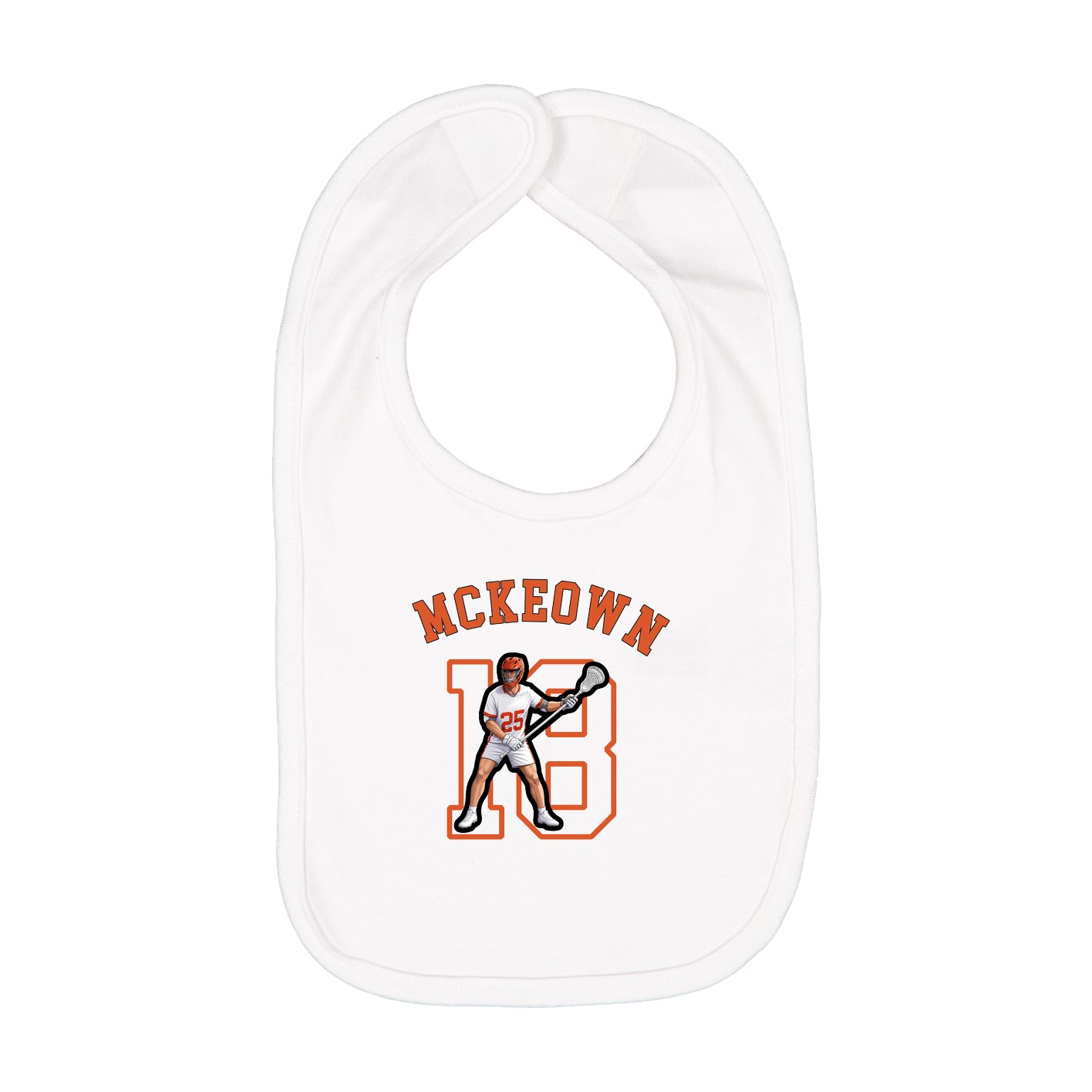 Infant Bib — Shirsey Arch in White