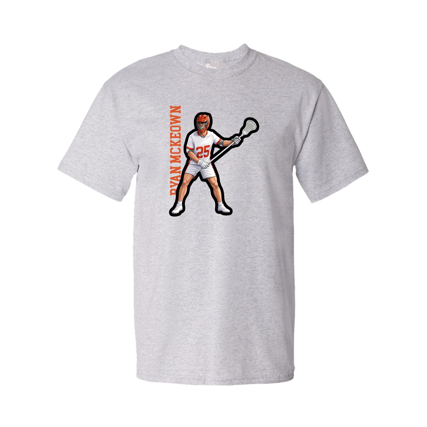 Youth Tee — Name Vertical in Grey