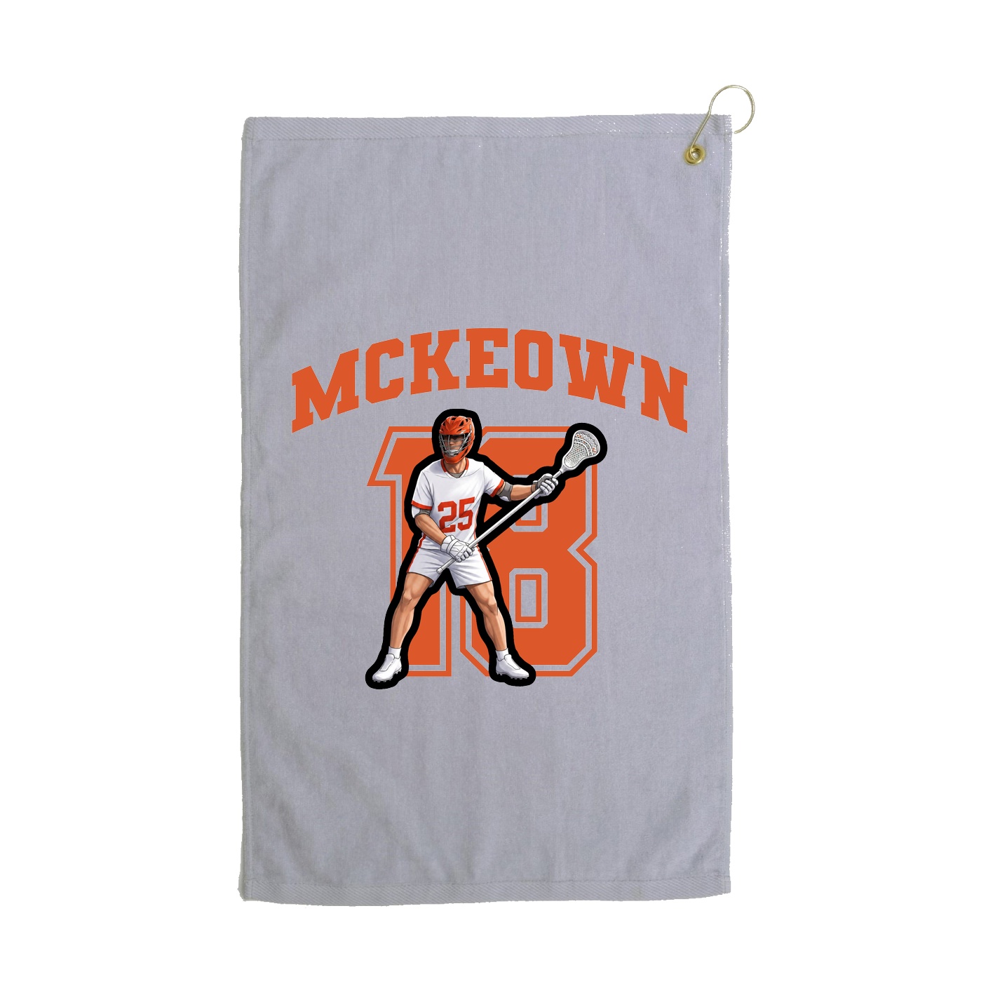 Golf Towel — Number in Grey