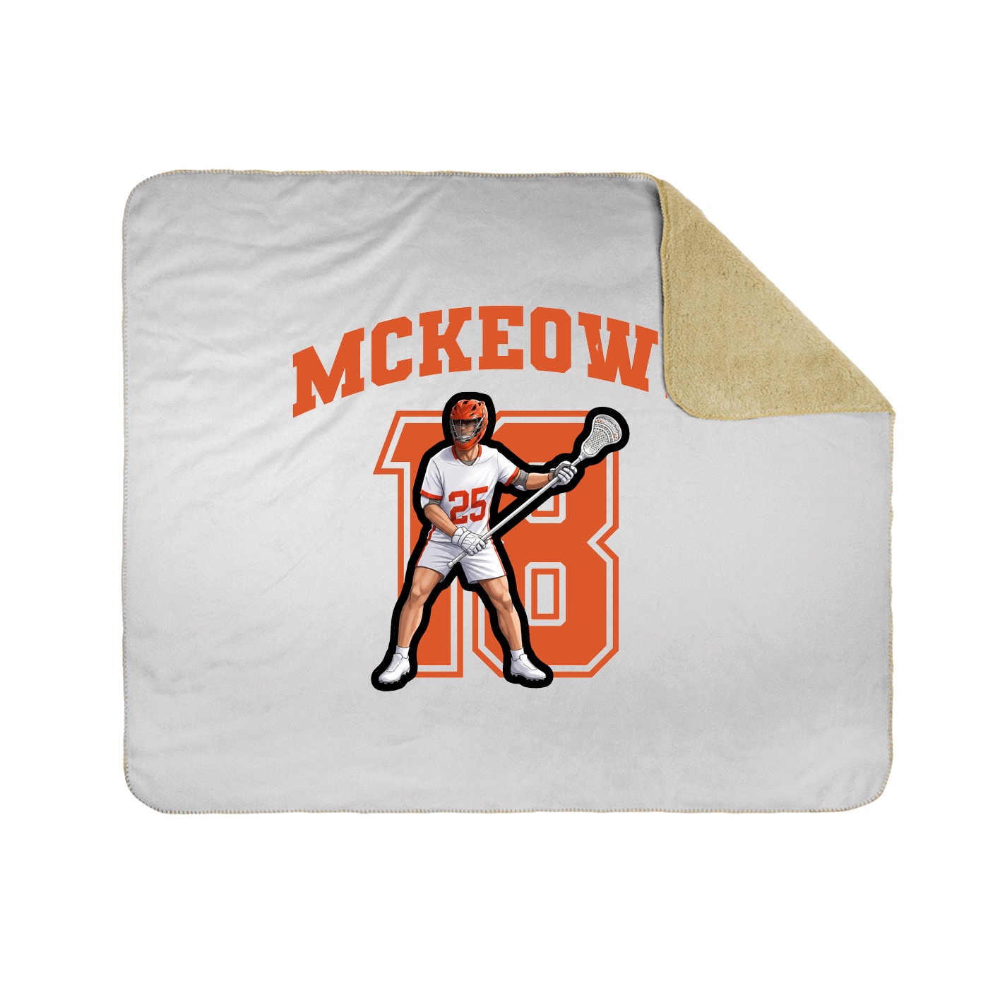 Throw Blanket — Number in White