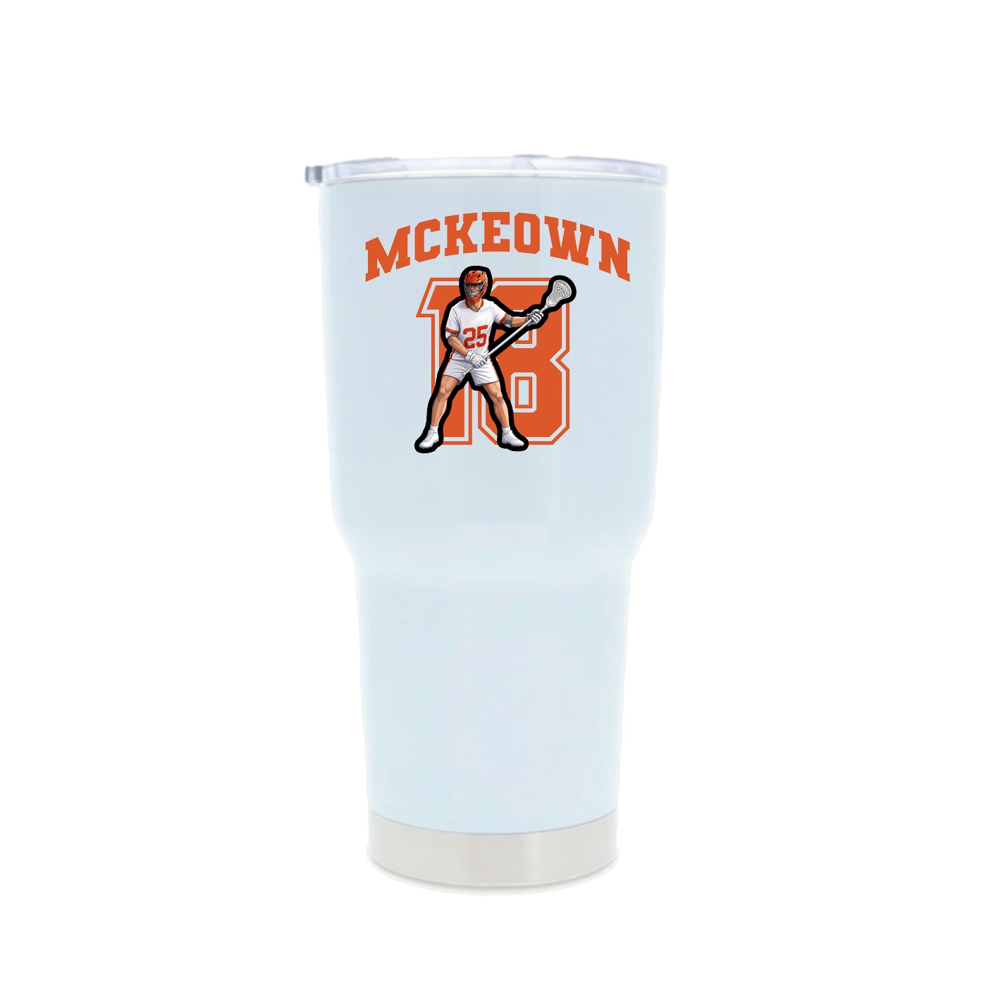 30oz Stainless Steel Tumbler — Number in White