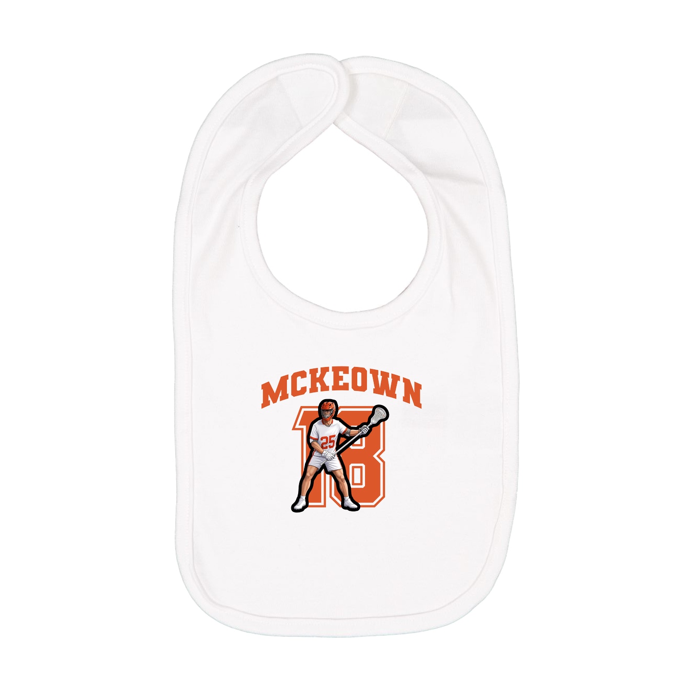 Infant Bib — Number in White