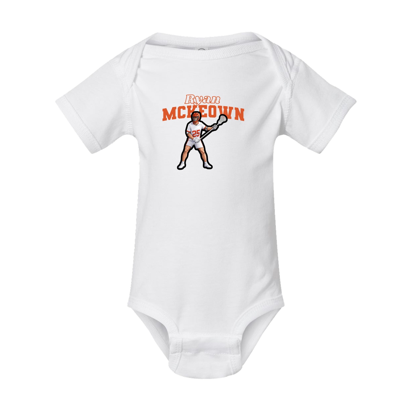 Baby Onesie — Name Arch in White