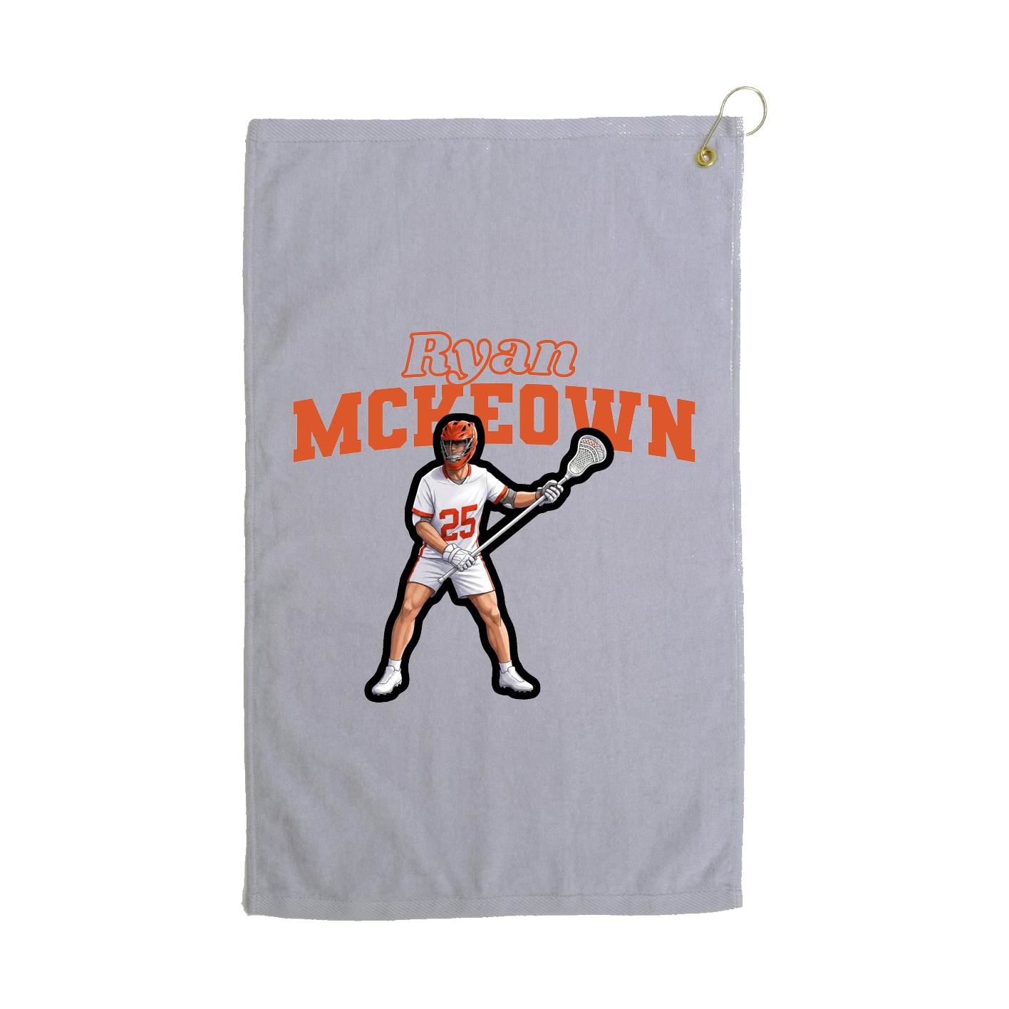 Golf Towel — Name Arch in Grey