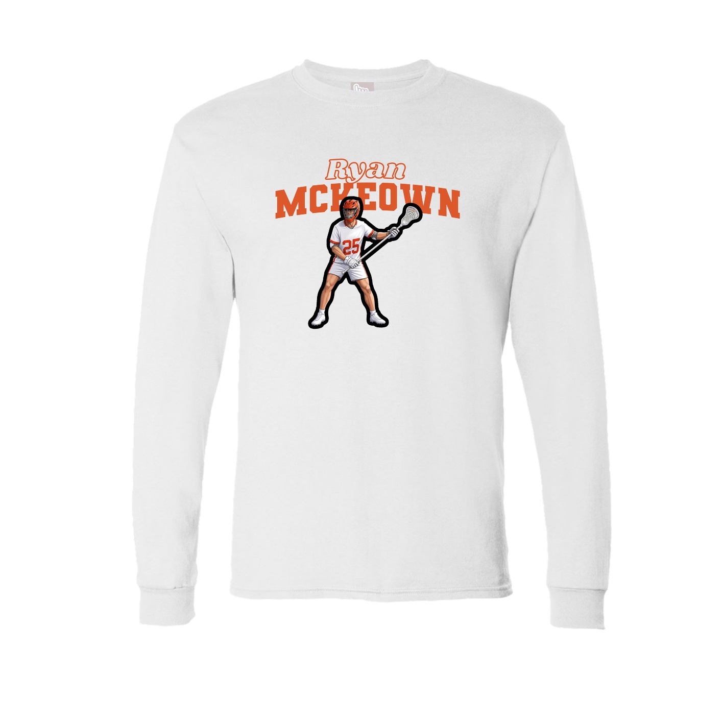 Long Sleeve Tee — Name Arch in White