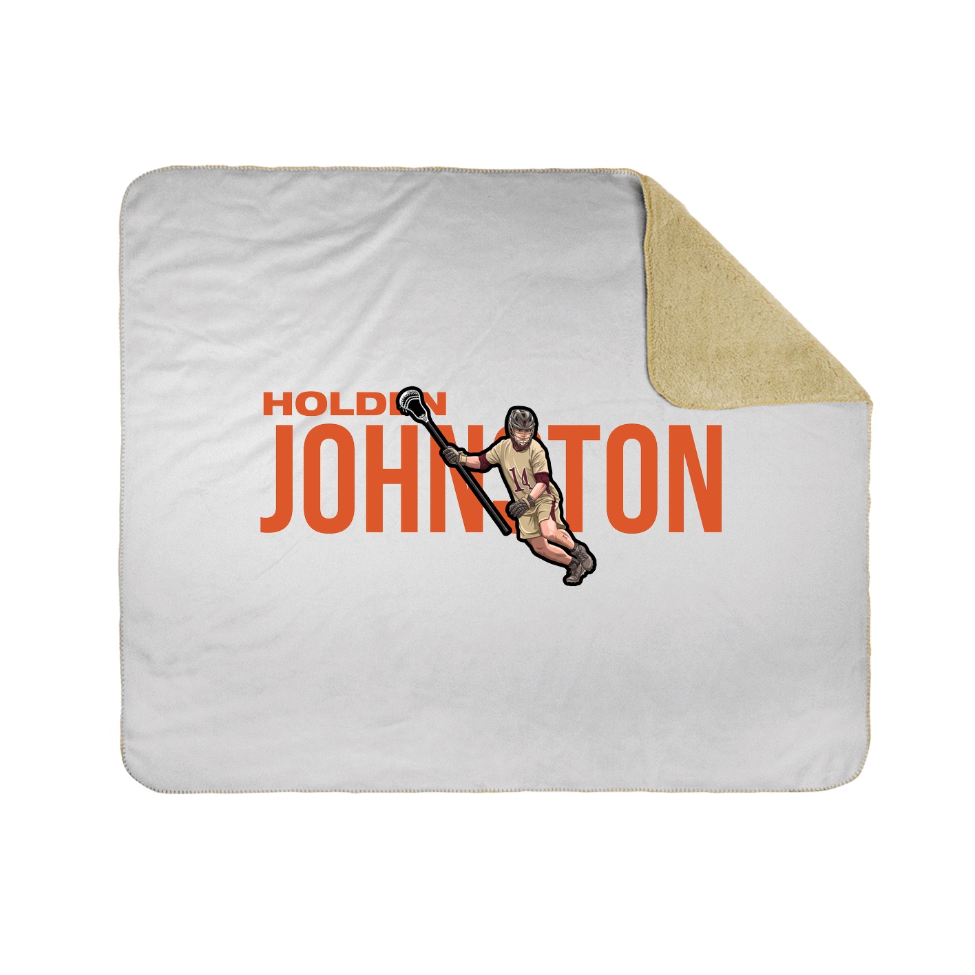 Throw Blanket — Player Name in White