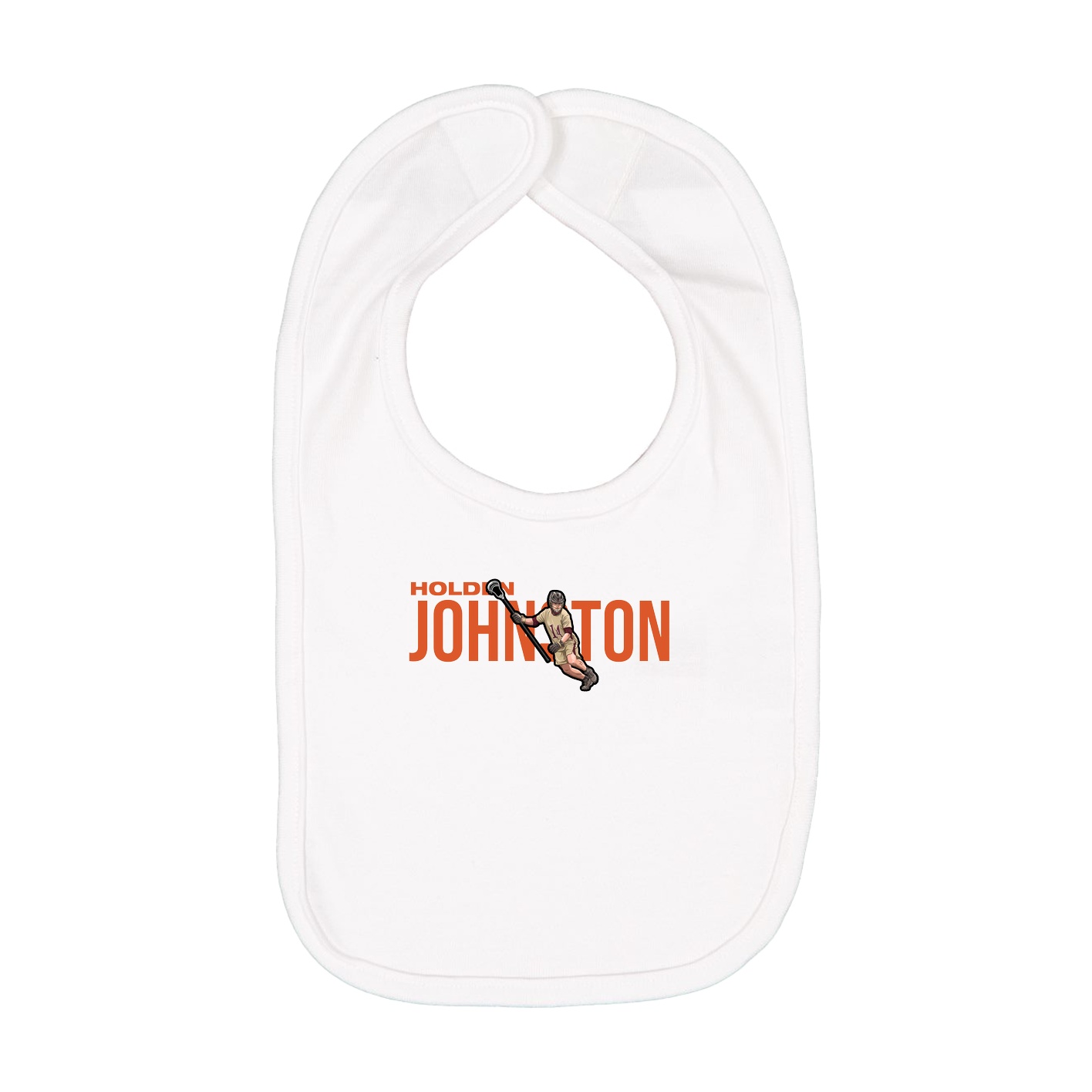 Infant Bib — Player Name in White