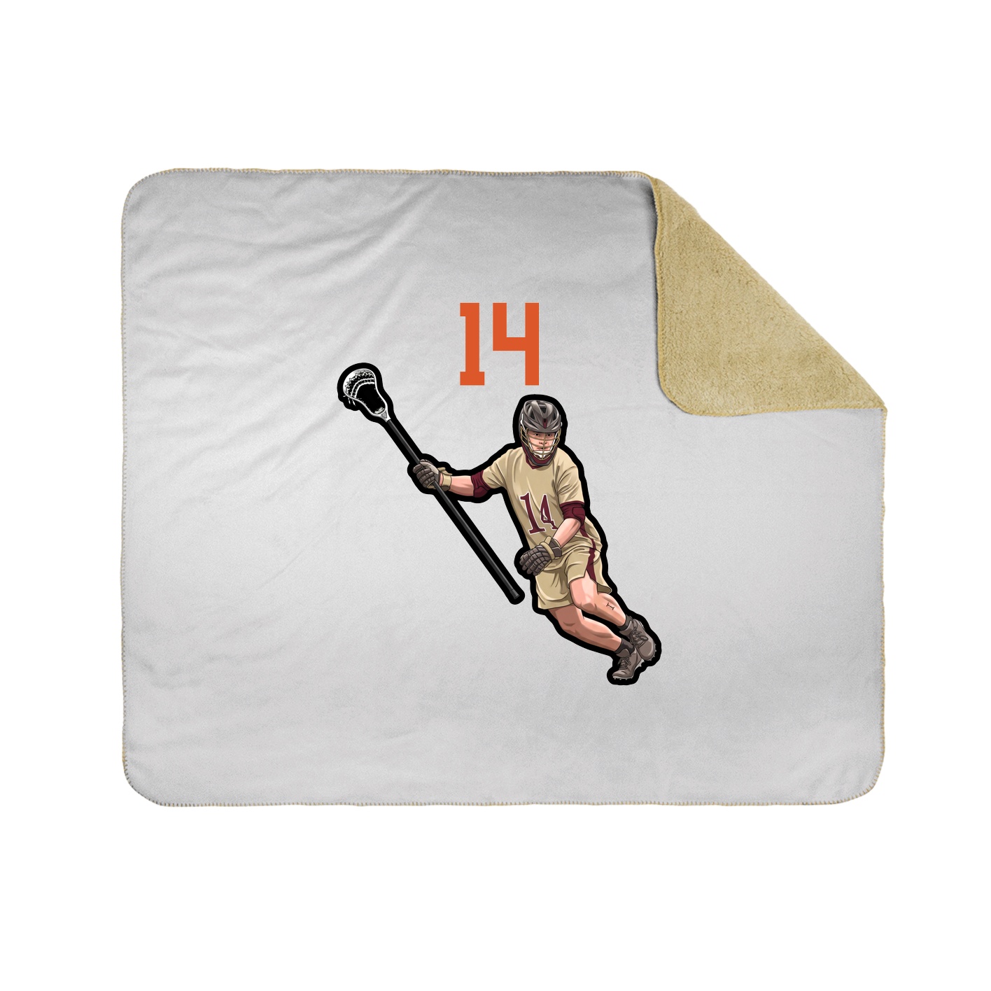 Throw Blanket — Number Top in White