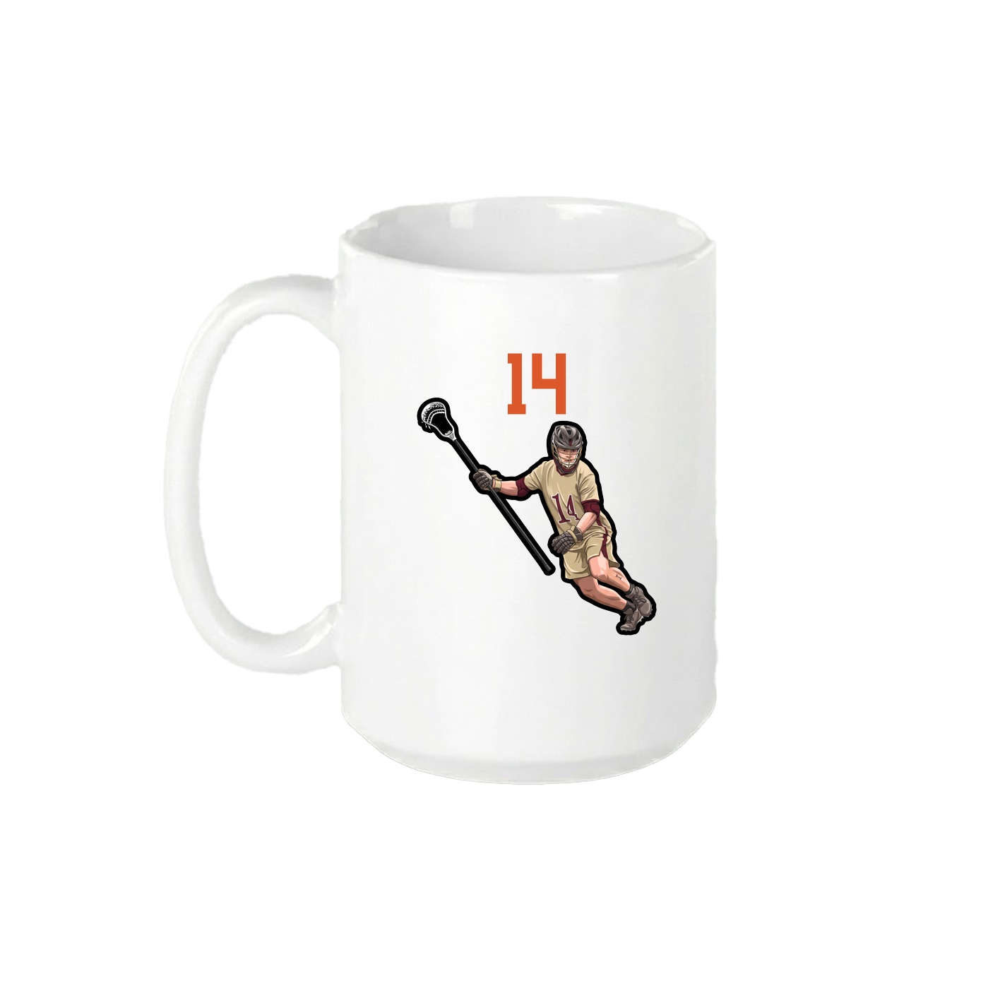 15oz Coffee Mug — Number Top in White