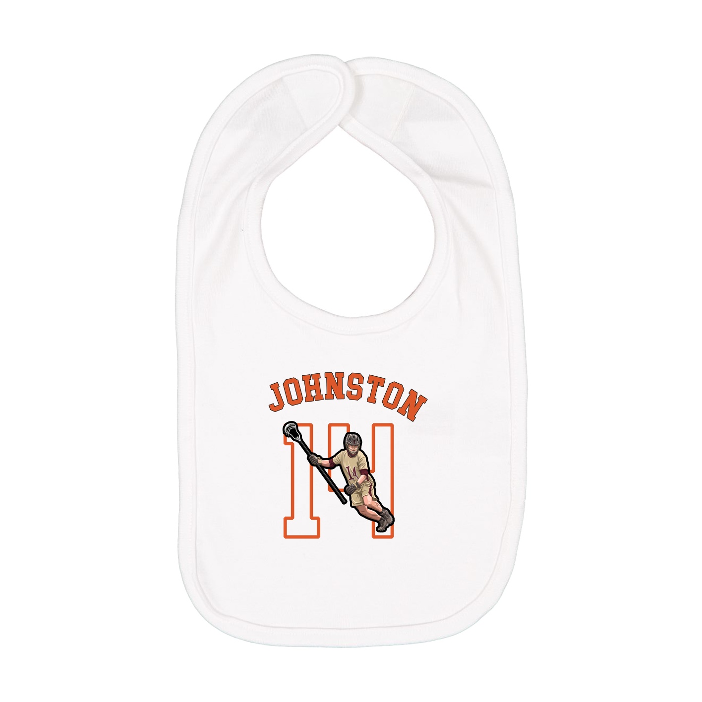 Infant Bib — Shirsey Arch in White