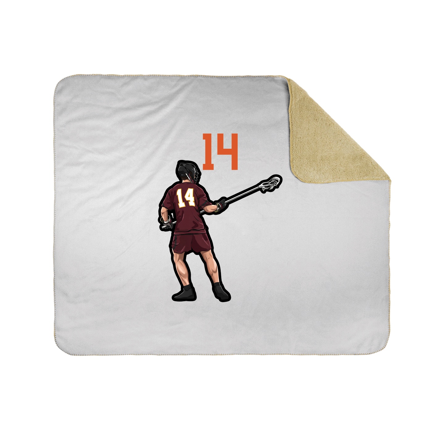 Throw Blanket — Number Top in White