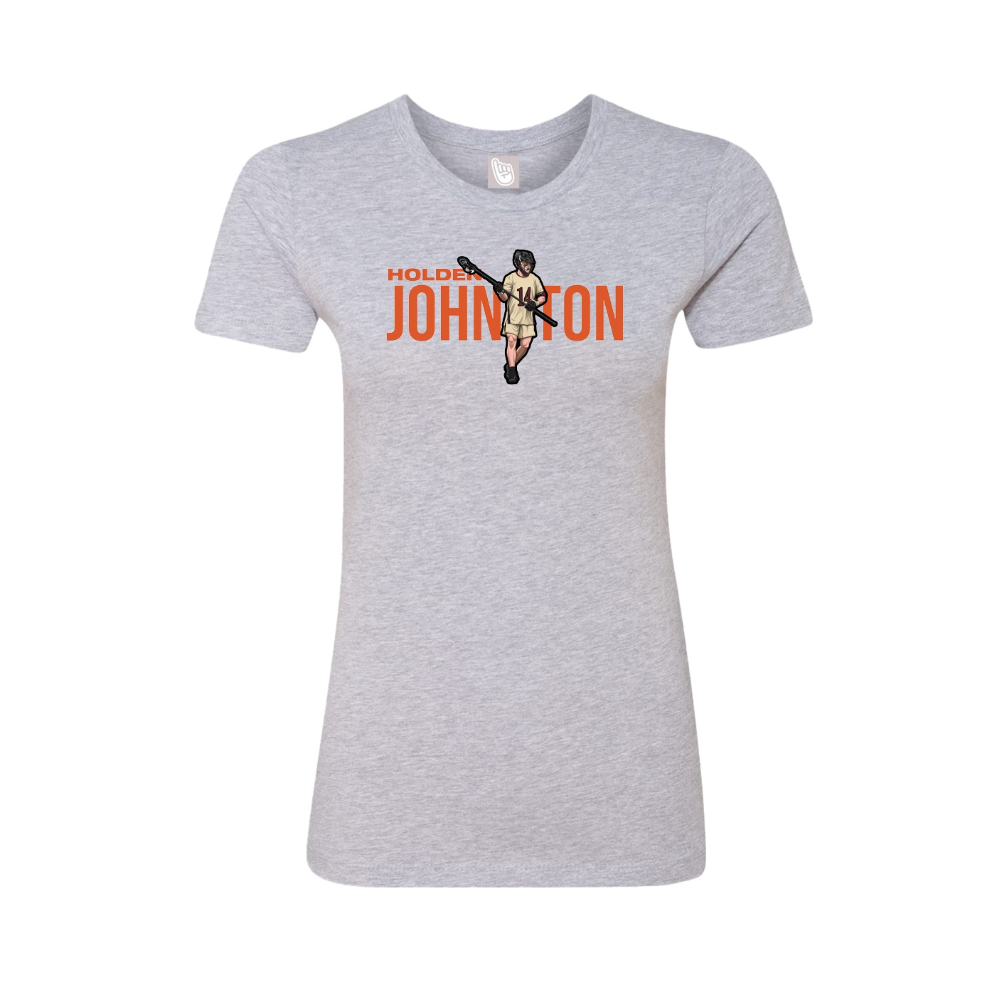 Fitted Women's Tee — Player Name in Grey