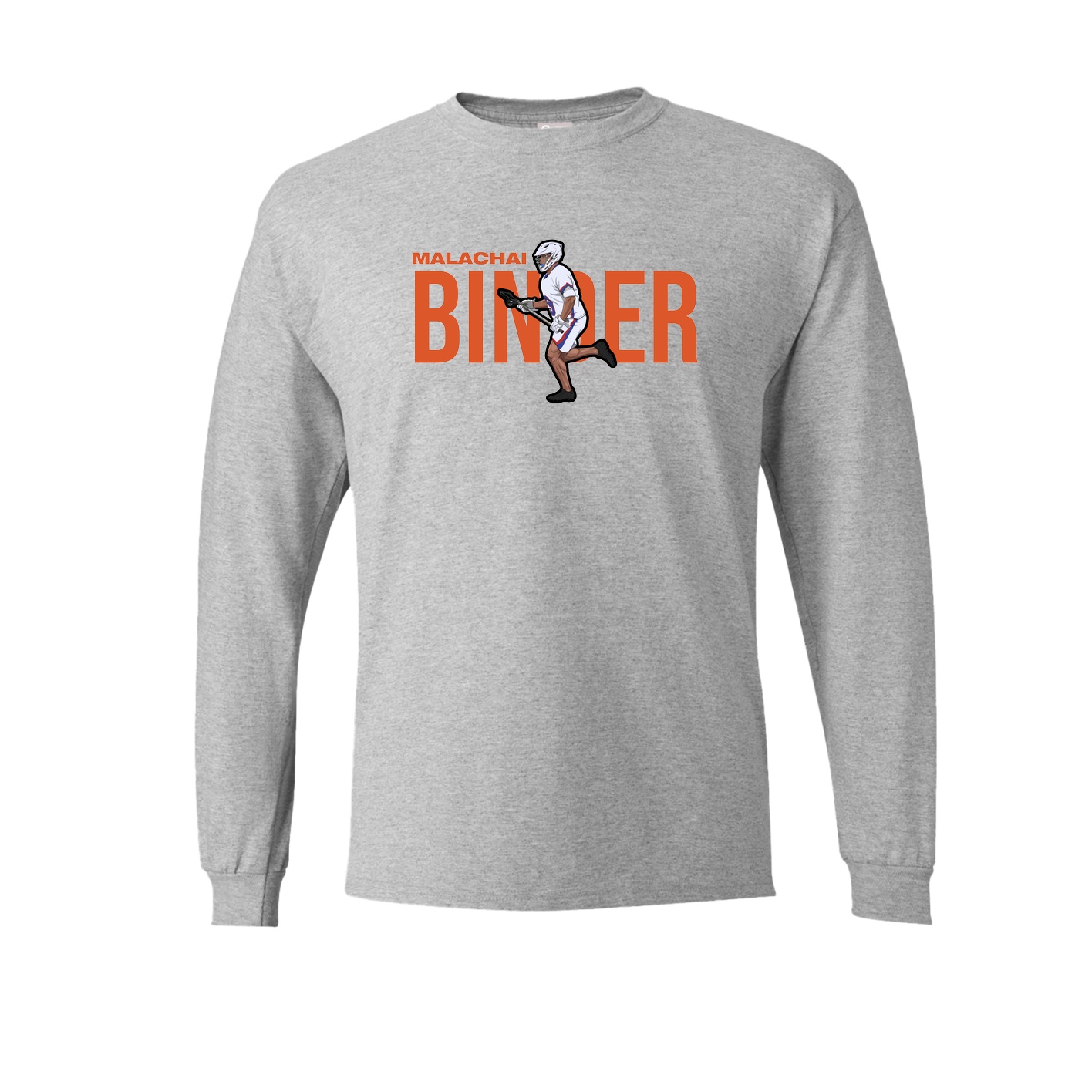 Long Sleeve Tee — Player Name in Grey