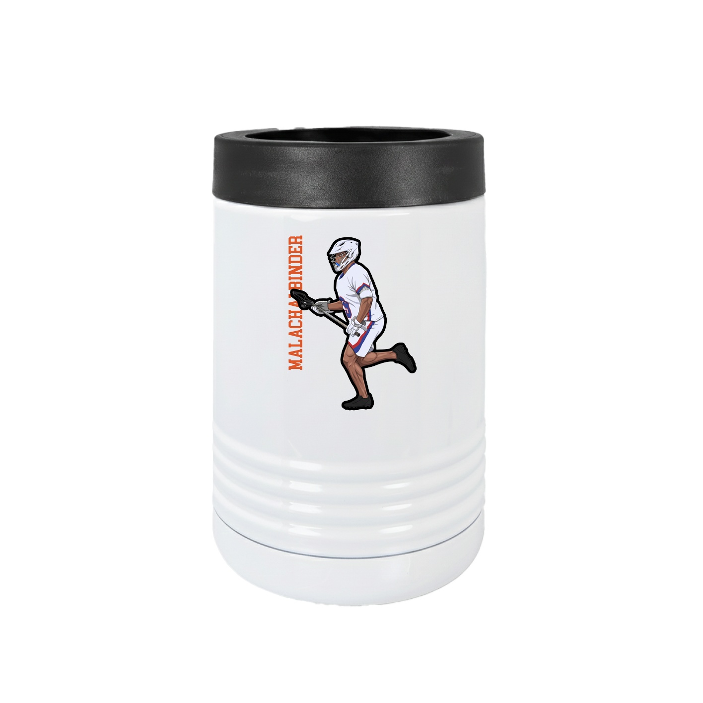 Beverage Holder — Name Vertical in White