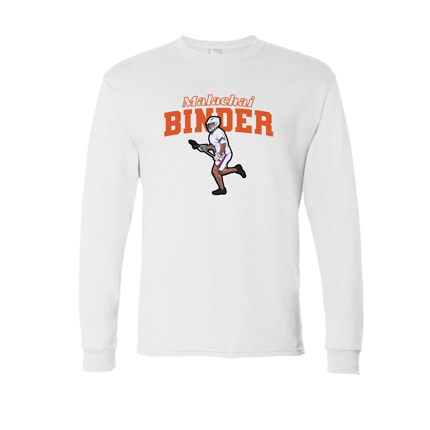 Long Sleeve Tee — Name Arch in White