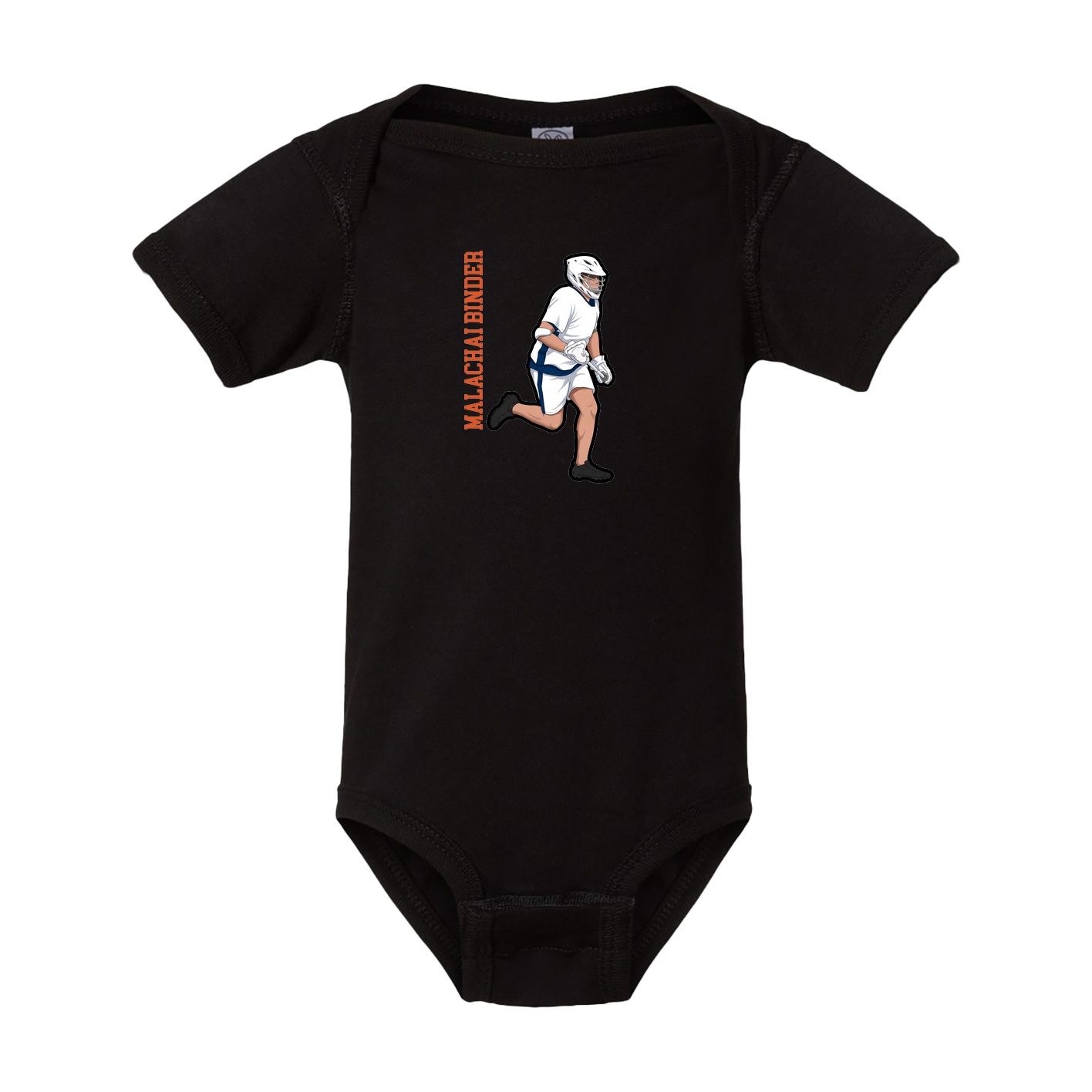 Baby Onesie — Name Vertical in Black
