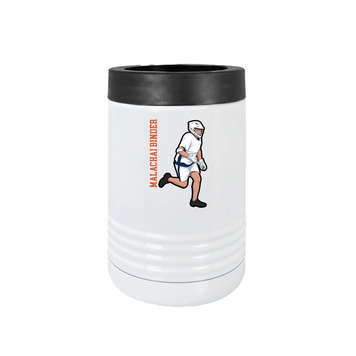 Beverage Holder — Name Vertical in White
