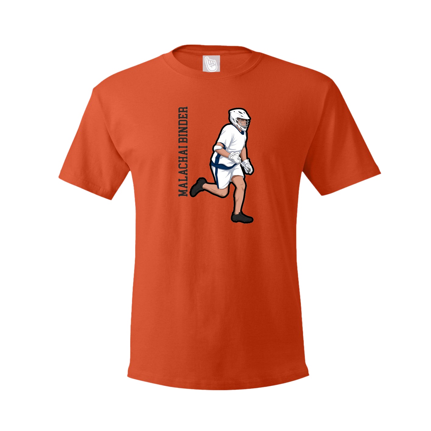 Youth Tee — Name Vertical in Orange