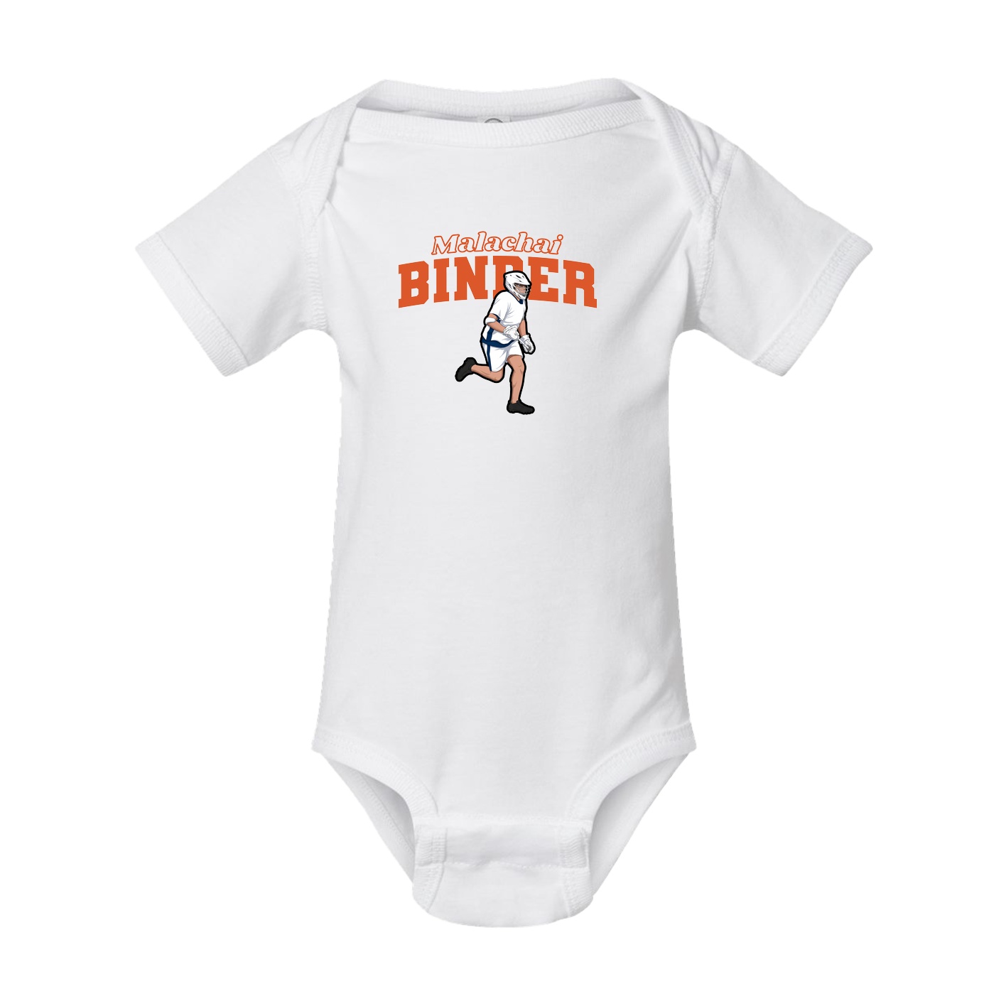 Baby Onesie — Name Arch in White
