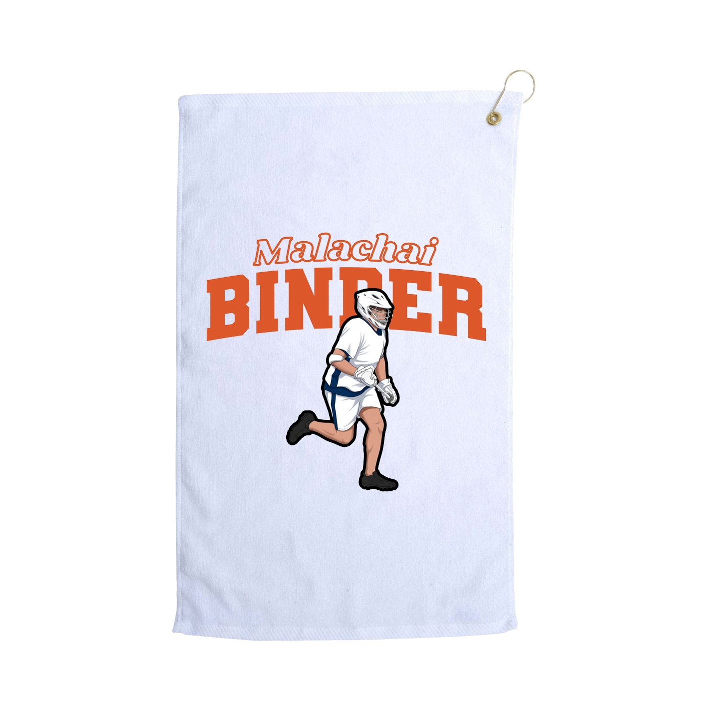 Golf Towel — Name Arch in White