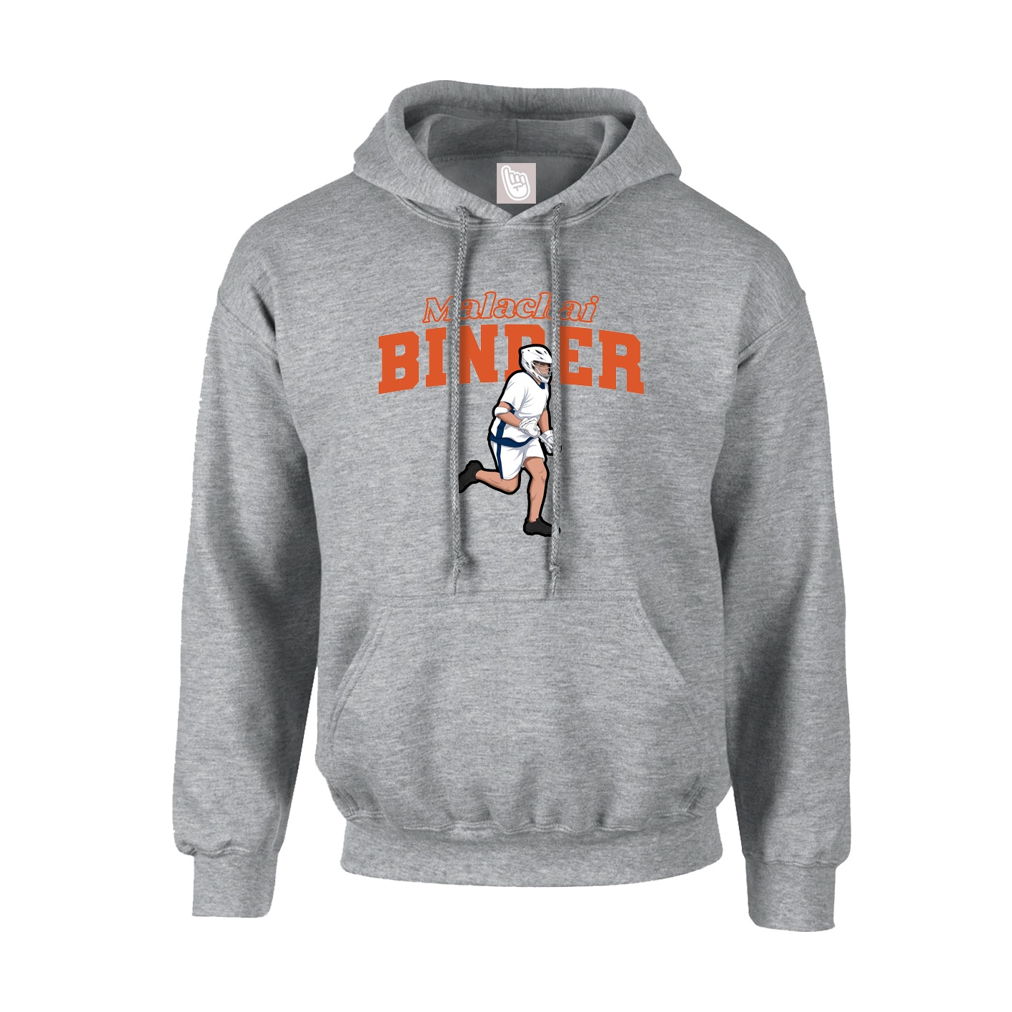 Youth Hoodie — Name Arch in Grey
