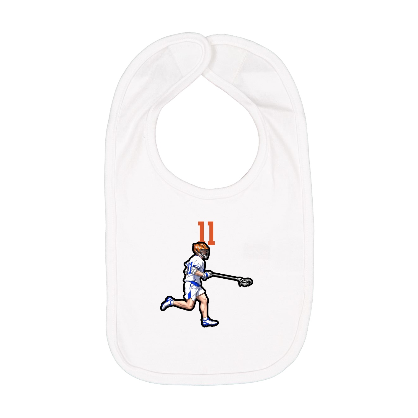 Infant Bib — Number Top in White