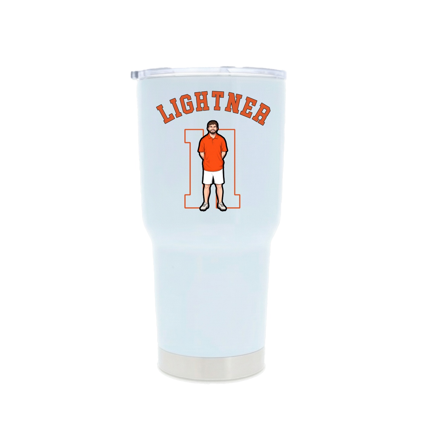 30oz Stainless Steel Tumbler — Shirsey Arch in White