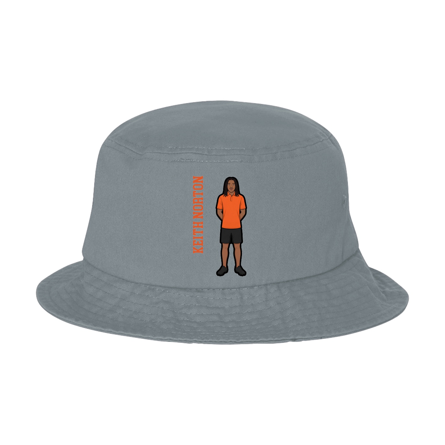 Bucket Cap — Name Vertical in Grey