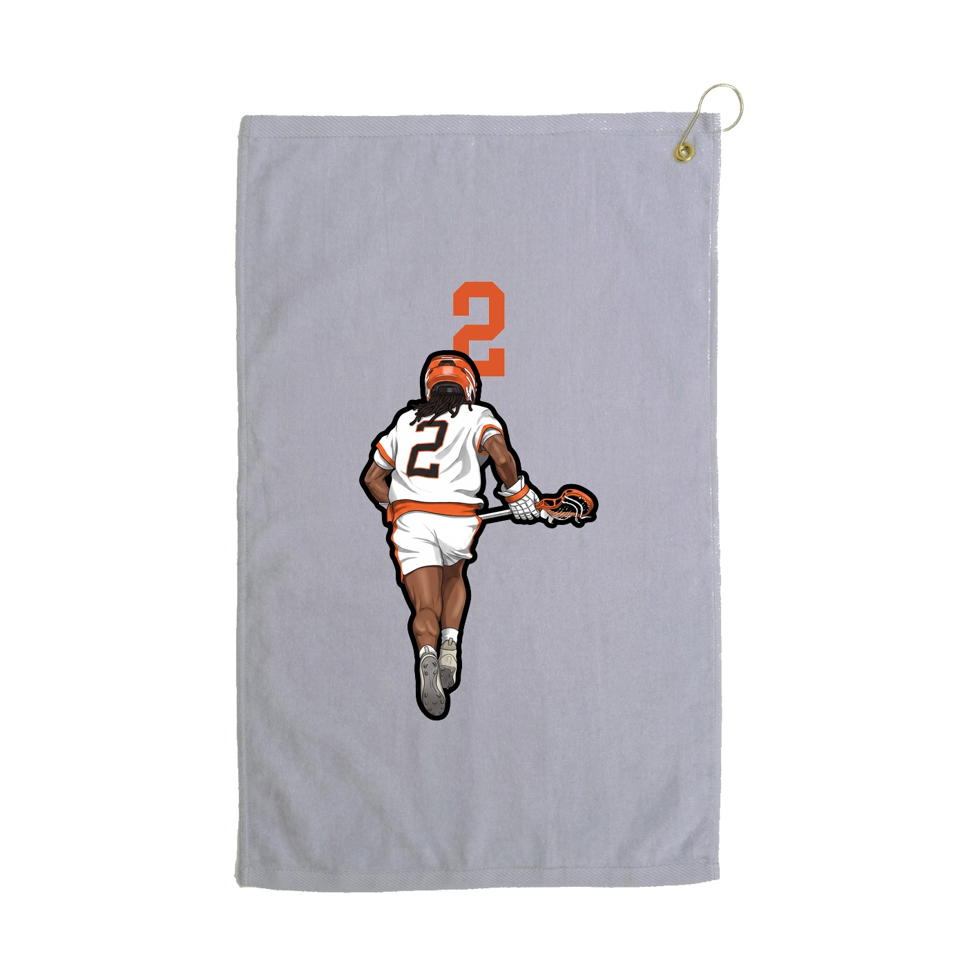 Golf Towel — Number Top in Grey