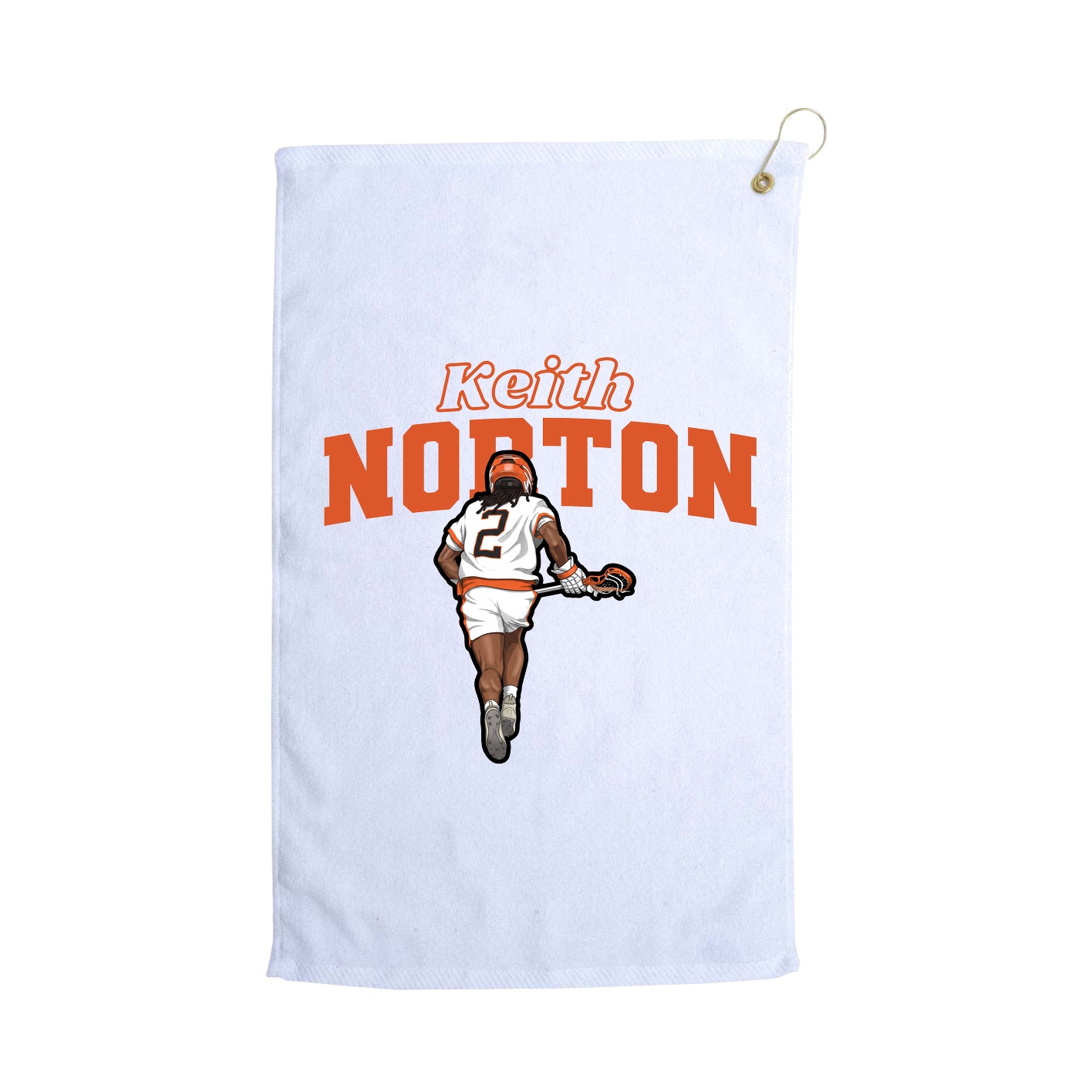 Golf Towel — Name Arch in White
