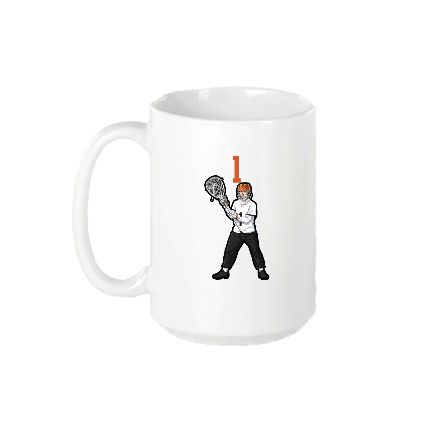 15oz Coffee Mug — Number Top in White