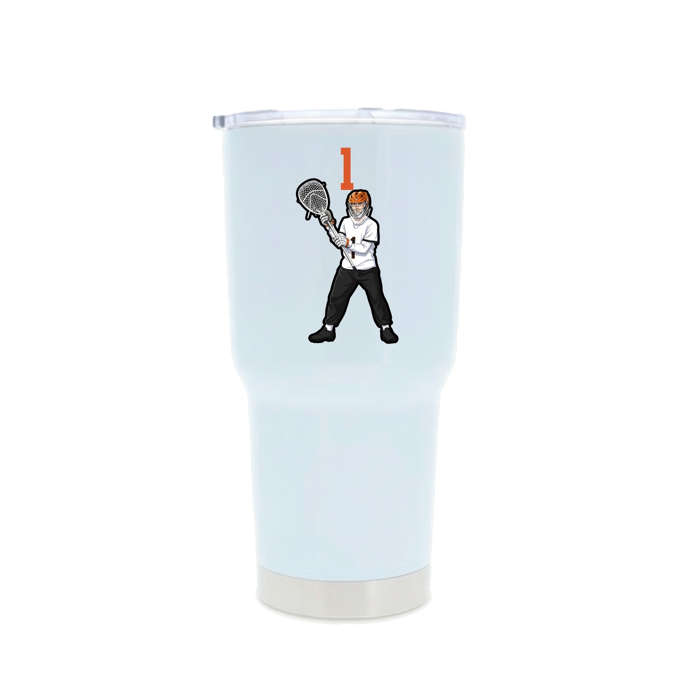 30oz Stainless Steel Tumbler — Number Top in White