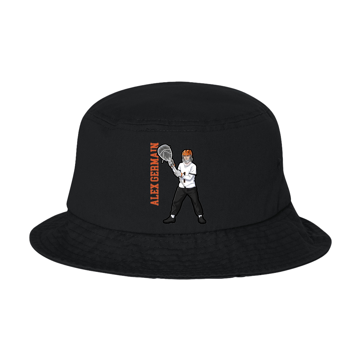 Bucket Cap — Name Vertical in Black