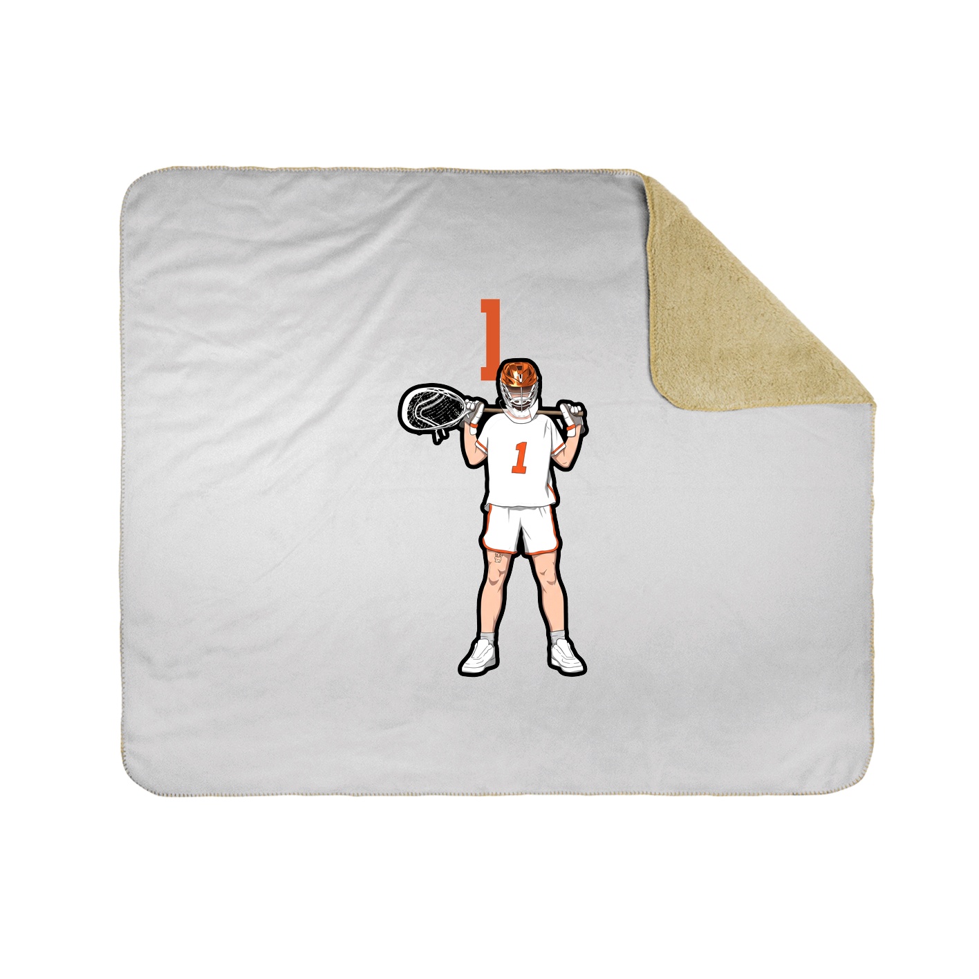 Throw Blanket — Number Top in White