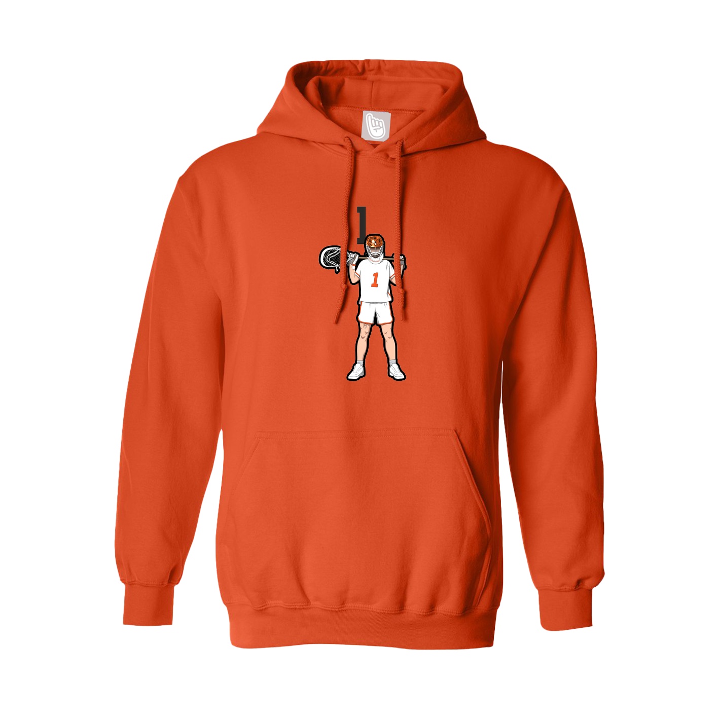 Youth Hoodie — Number Top in Orange