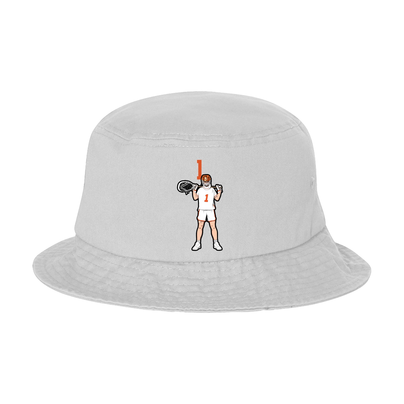 Bucket Cap — Number Top in White