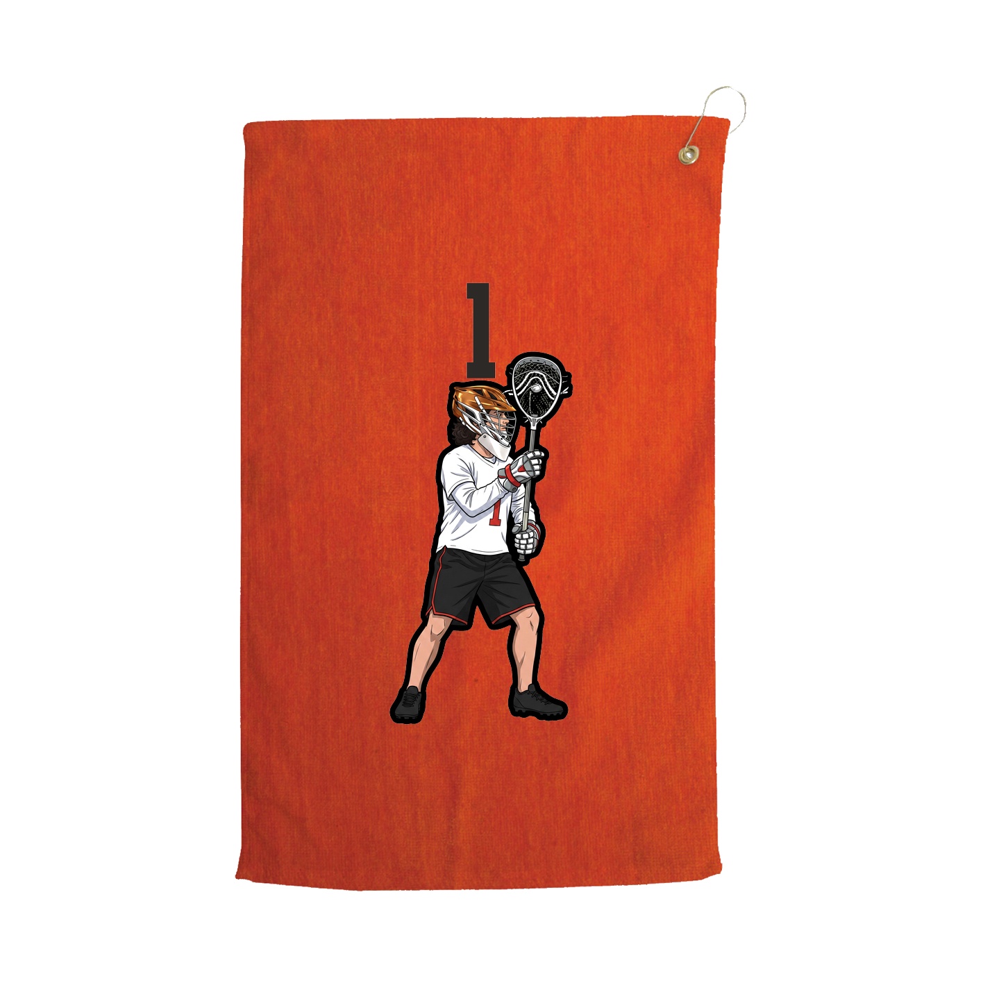 Golf Towel — Number Top in Orange