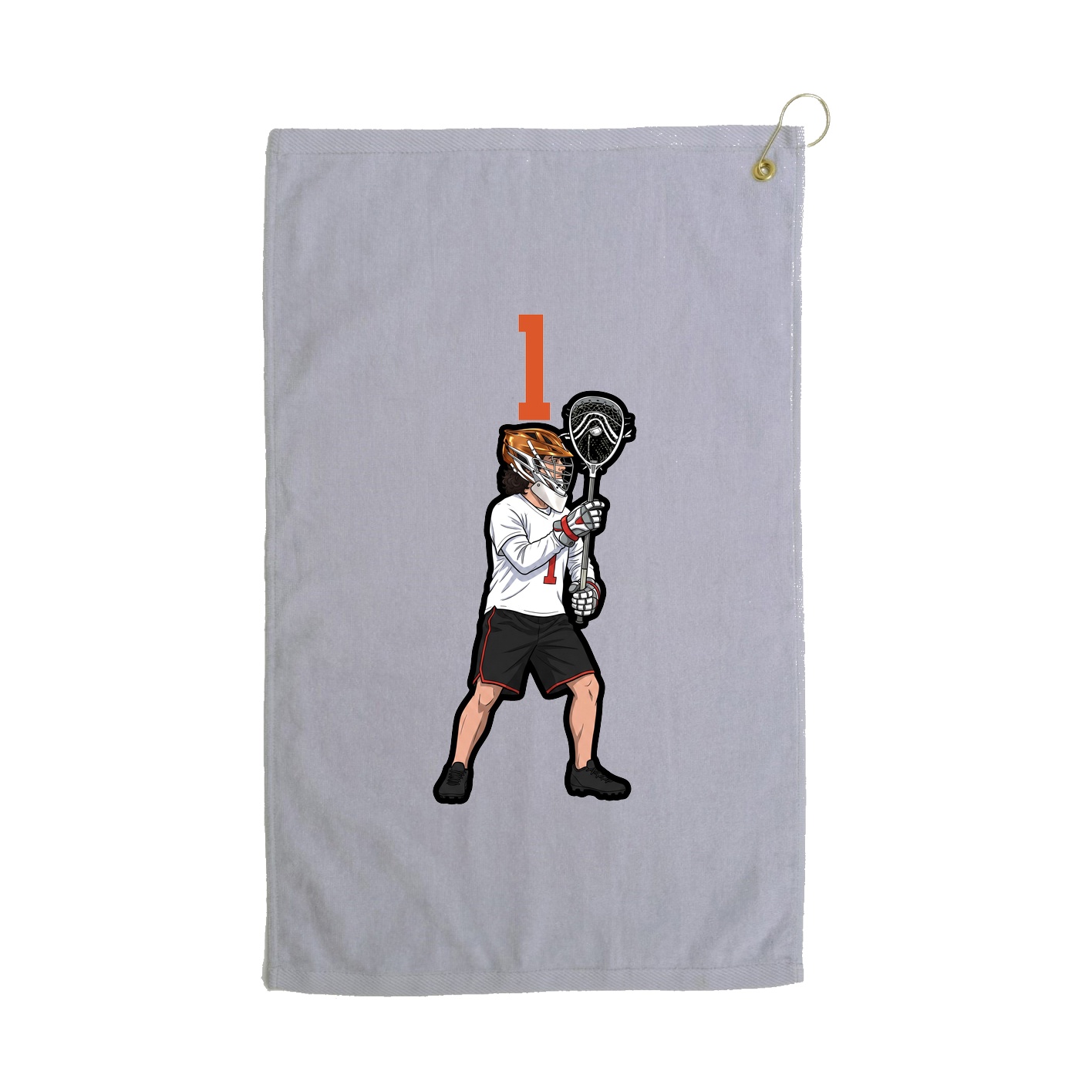 Golf Towel — Number Top in Grey