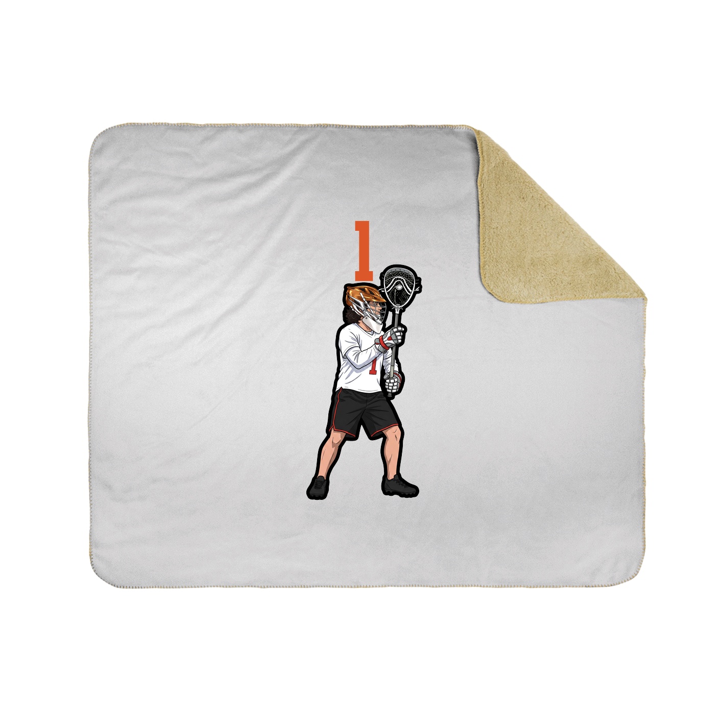 Throw Blanket — Number Top in White