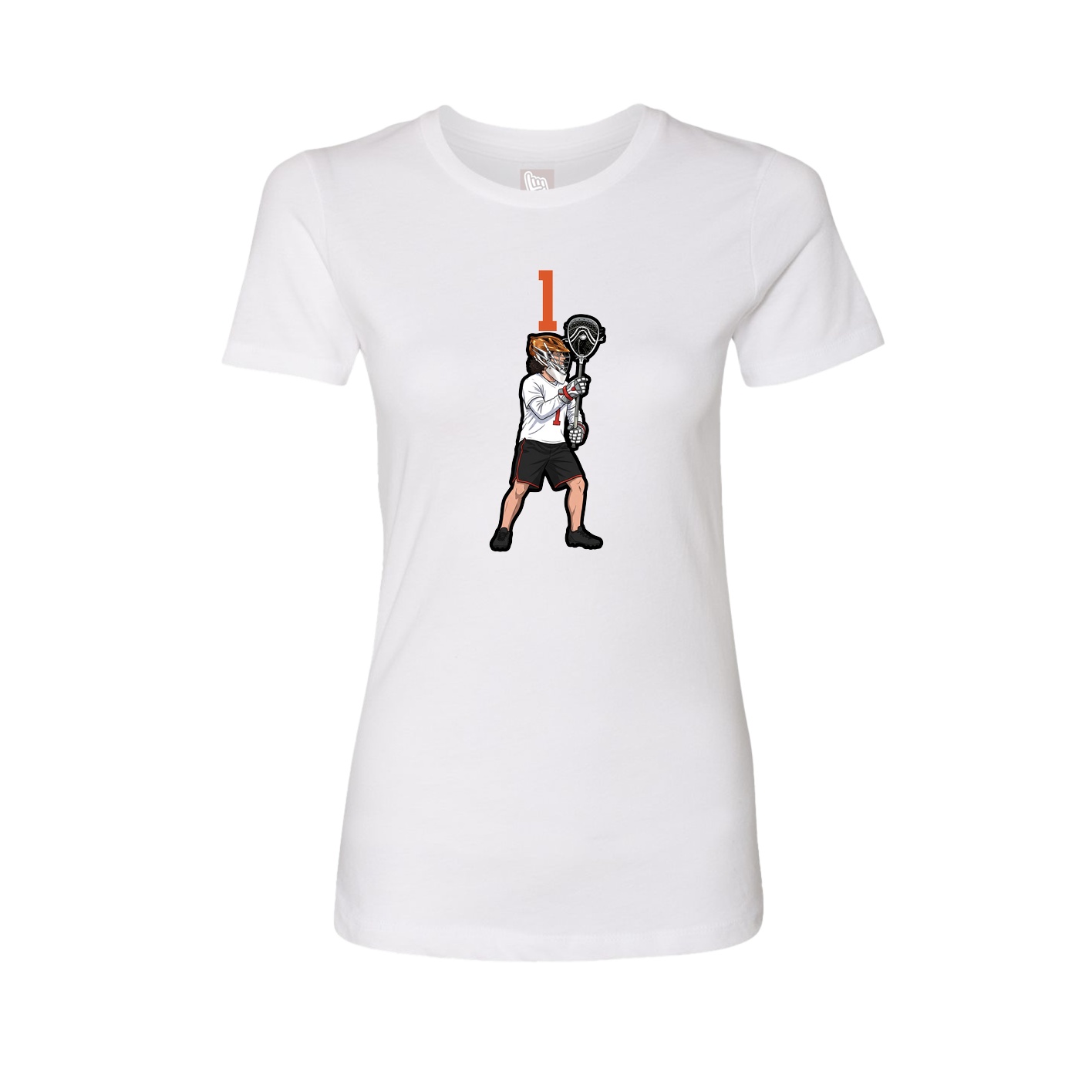 Womens Tee — Number Top in White