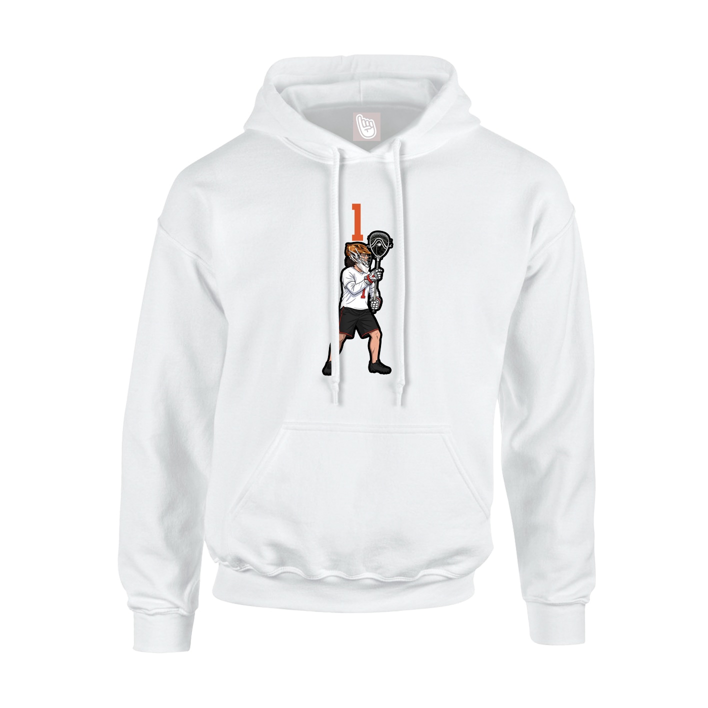 Youth Hoodie — Number Top in White
