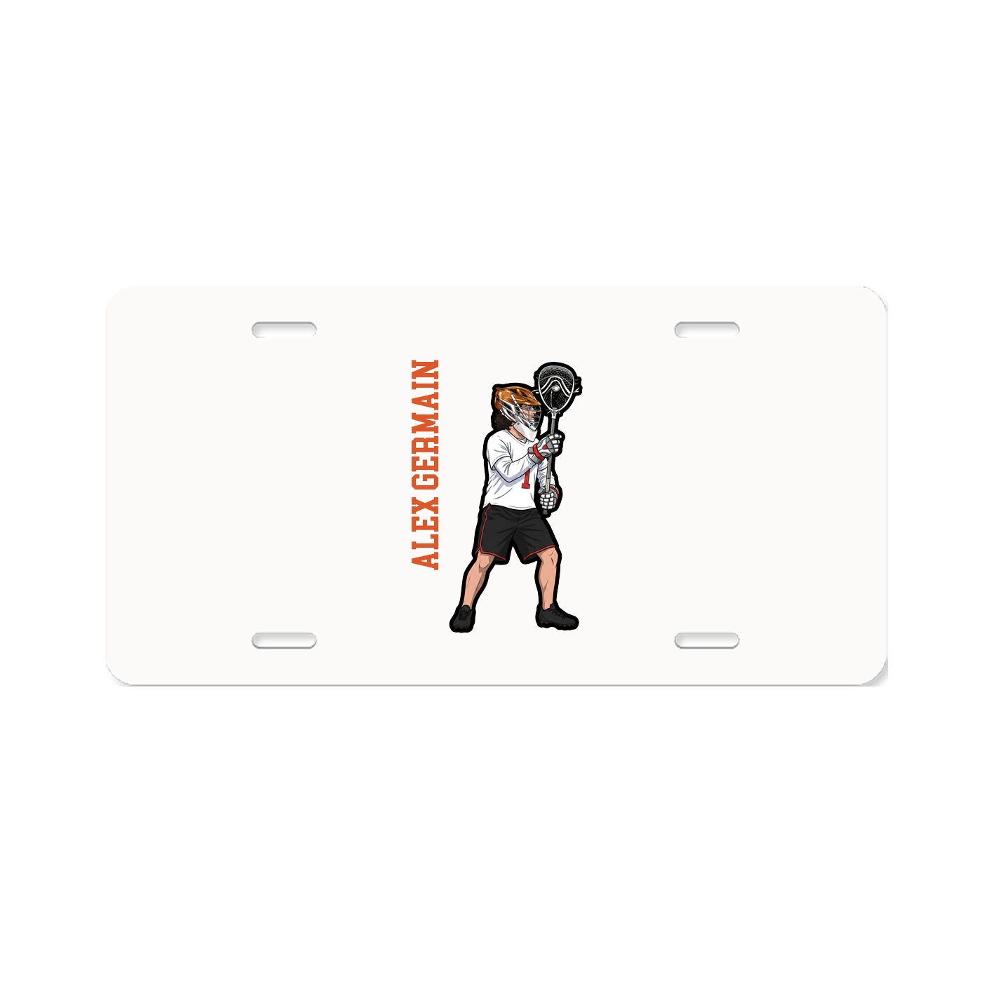 License Plate — Name Vertical in Classic