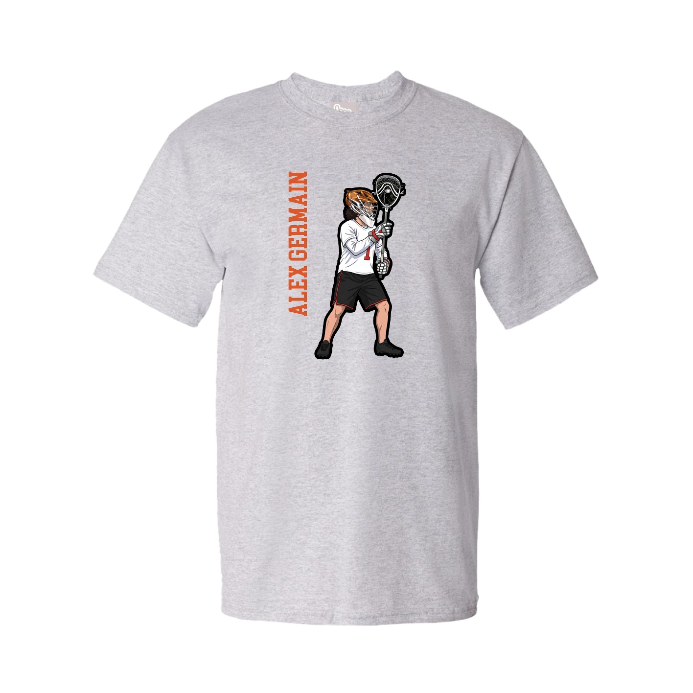 Youth Tee — Name Vertical in Grey