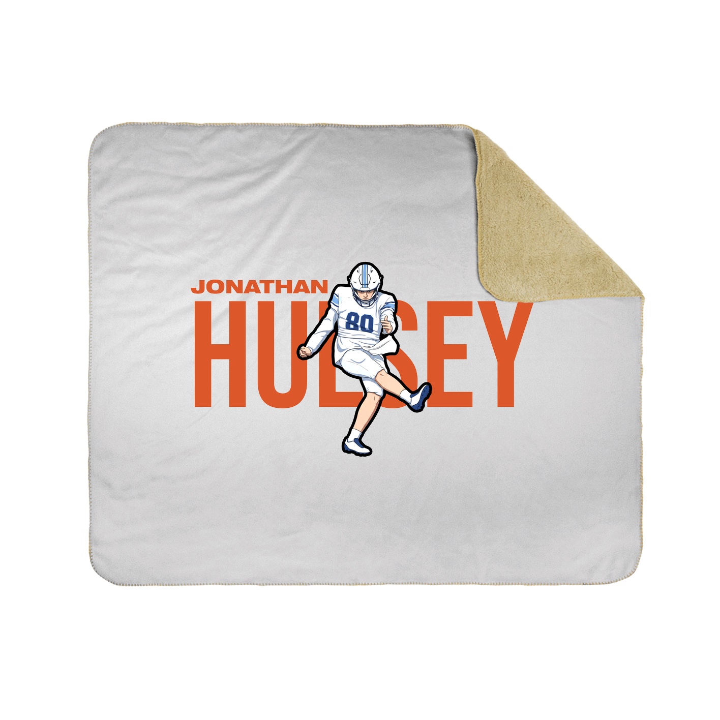 Throw Blanket — Player Name in White
