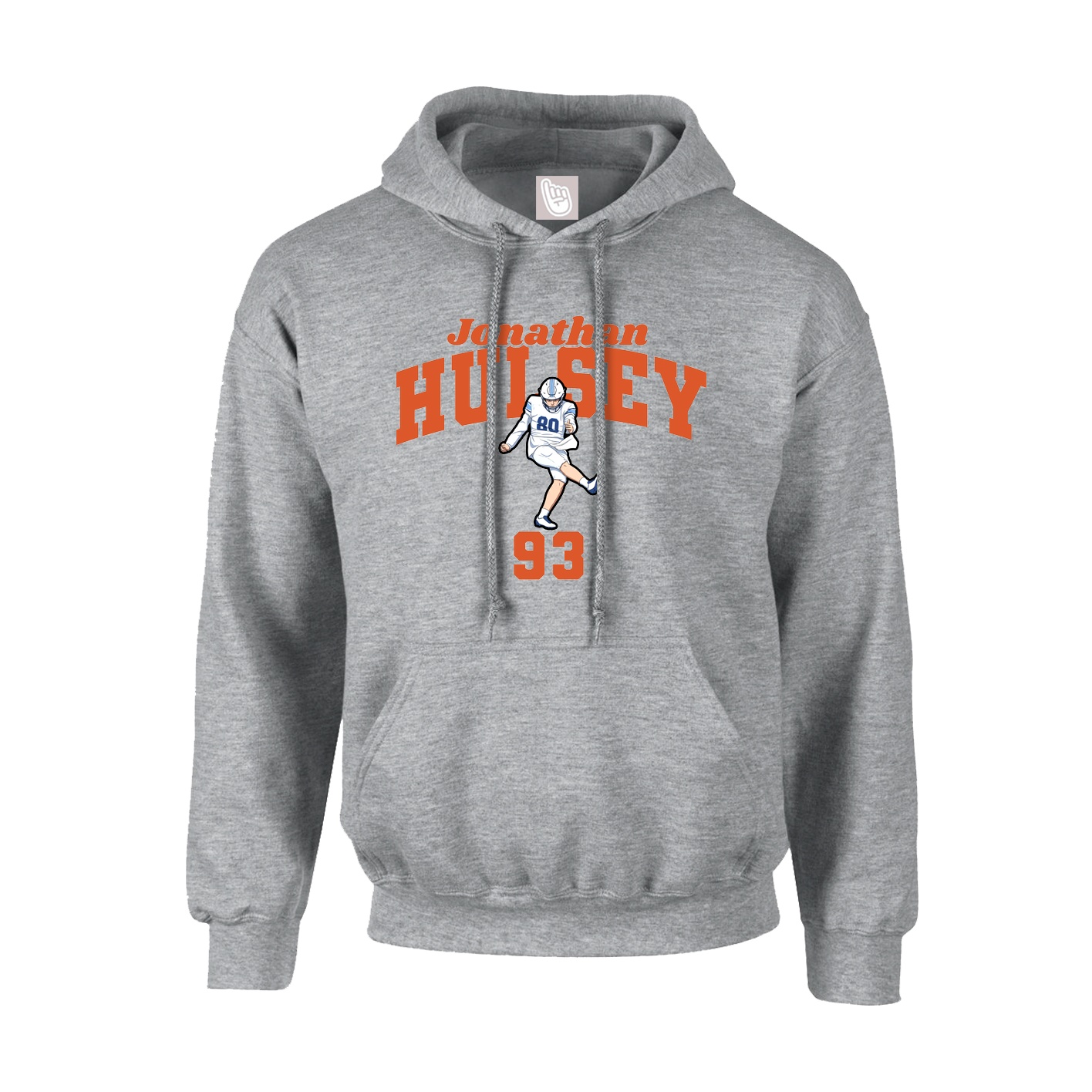 Youth Hoodie — Signature Arch in Grey