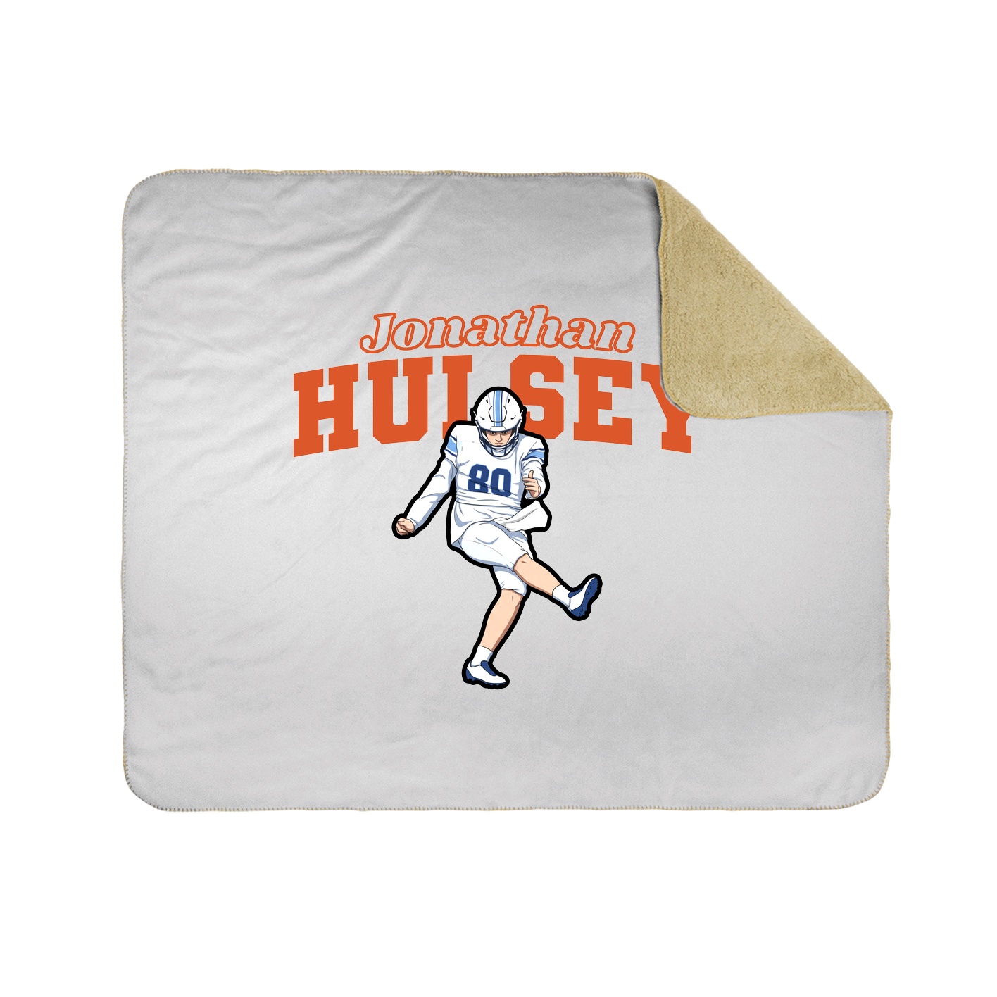 Throw Blanket — Name Arch in White